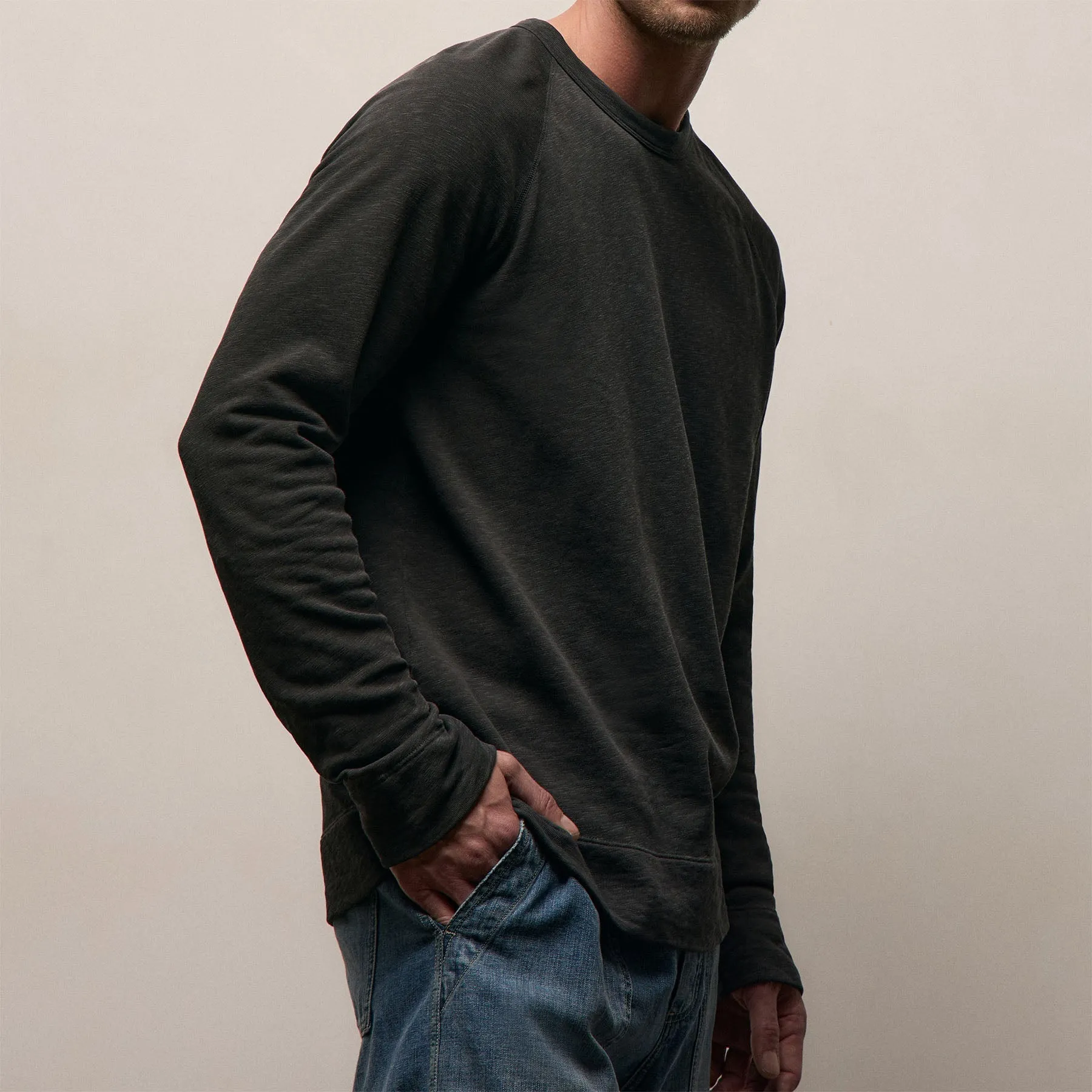 Vintage French Terry Sweatshirt - Carbon Pigment sold by James Perse product image thumbnail 3