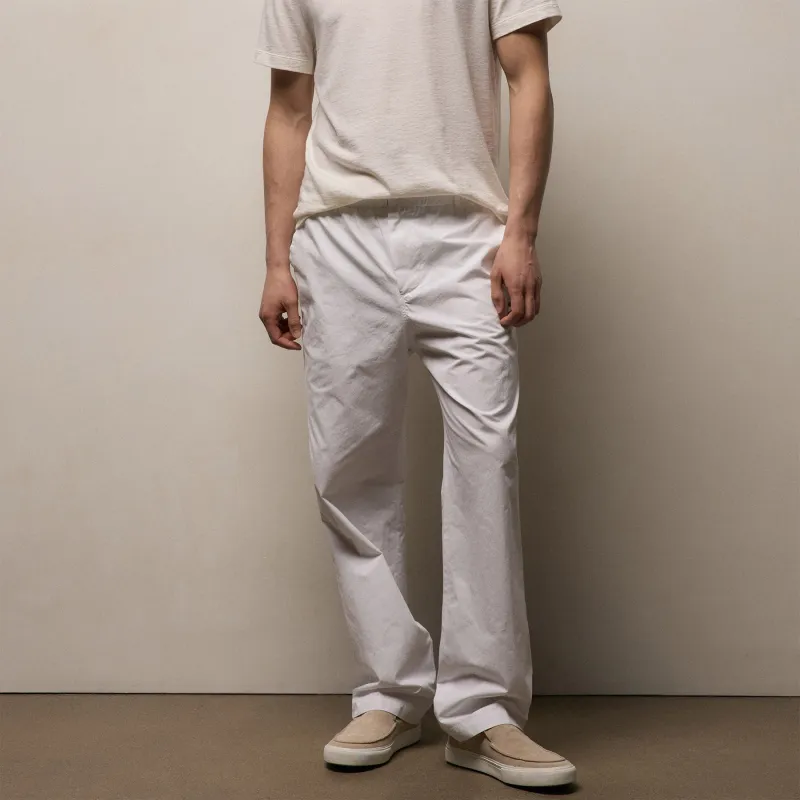 Italian Heavy Poplin Trouser - White made by James Perse