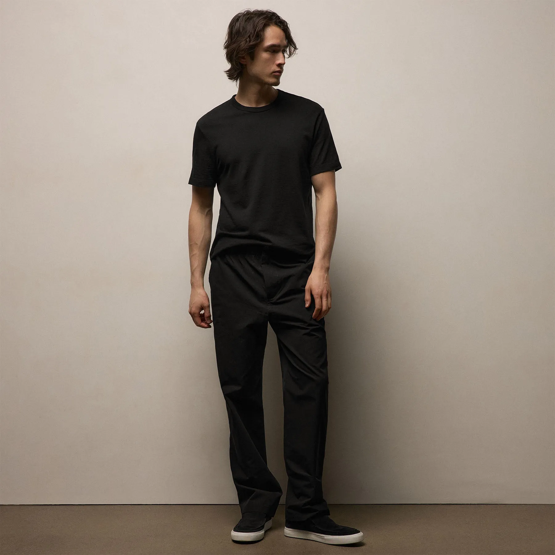 Italian Heavy Poplin Trouser - Black sold by James Perse product image thumbnail 2