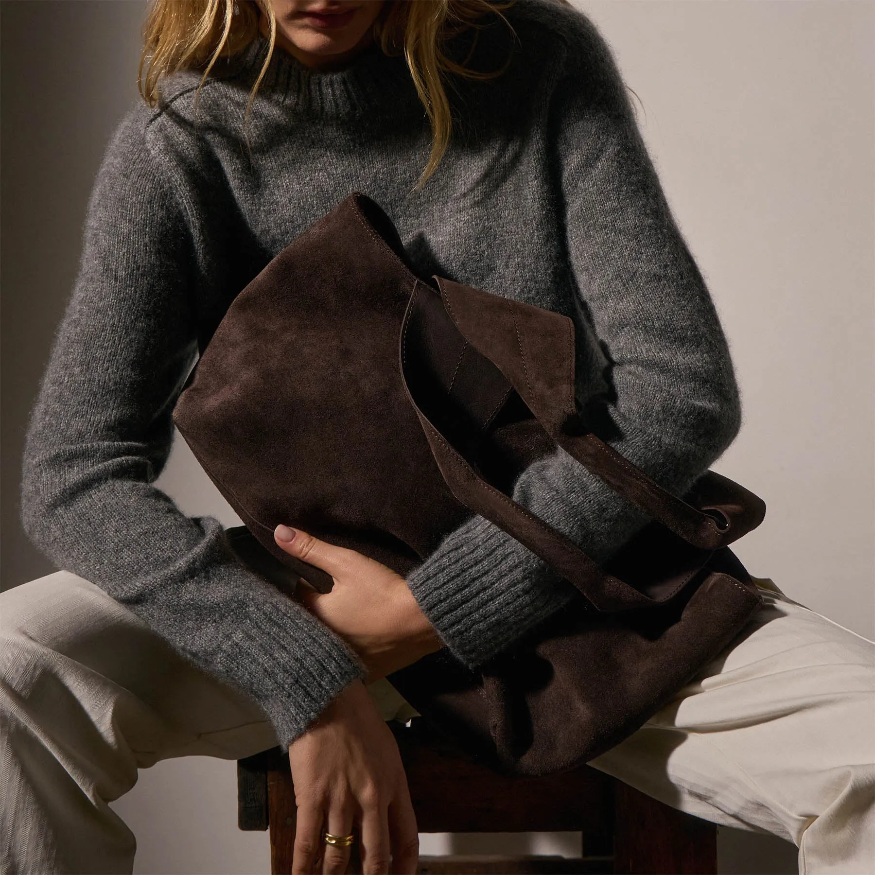 Suede Tote - Cafe sold by James Perse product image thumbnail 2