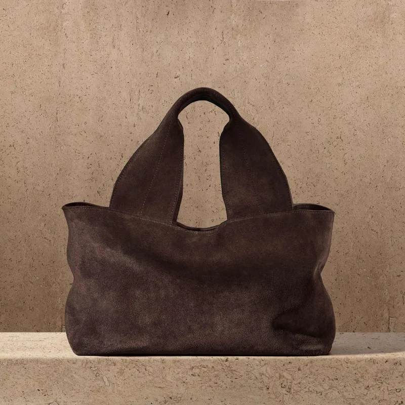 Suede Tote - Cafe made by James Perse