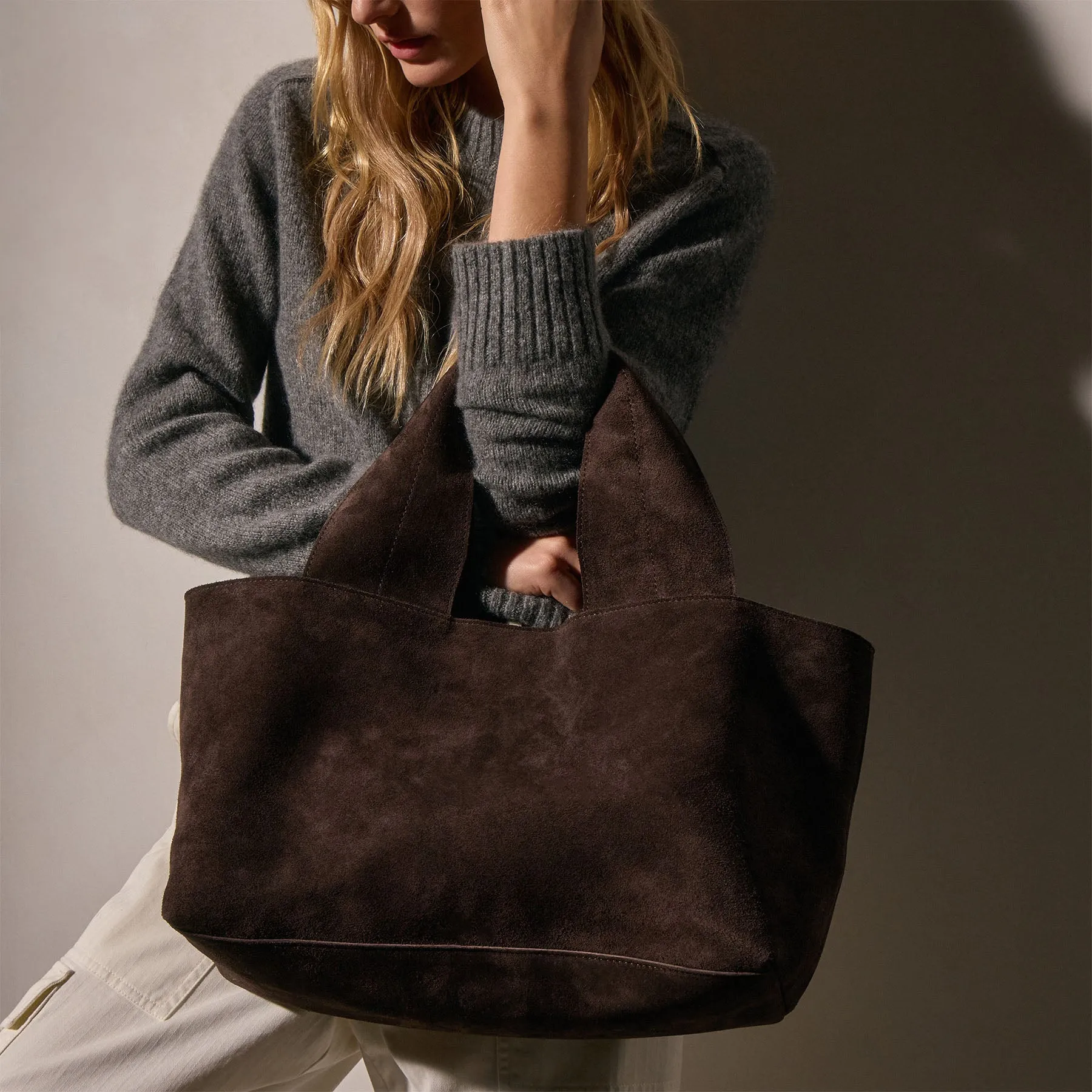 Suede Tote - Cafe sold by James Perse product image thumbnail 3
