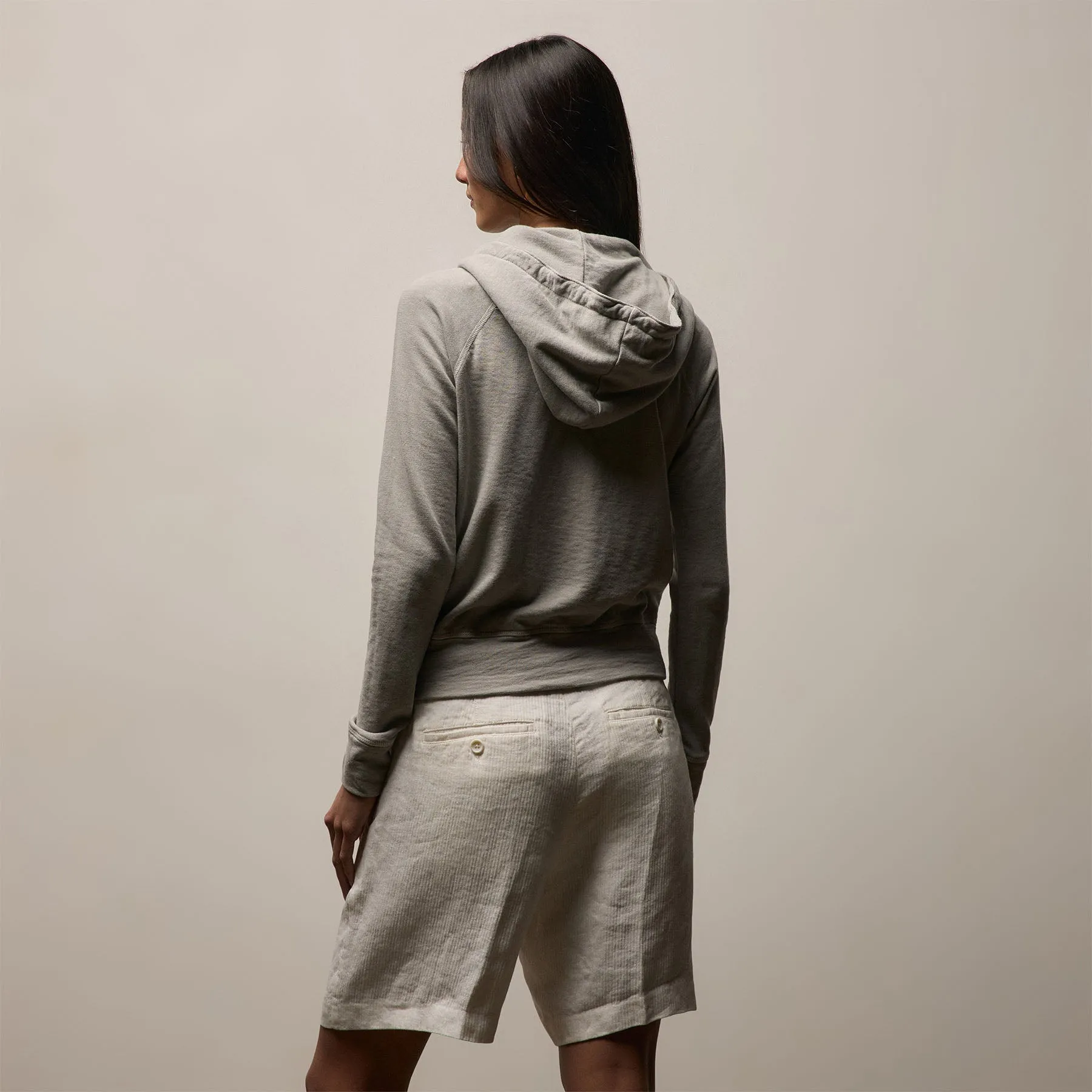 Vintage French Terry Zip Up Hoodie - Fog Pigment sold by James Perse product image thumbnail 3