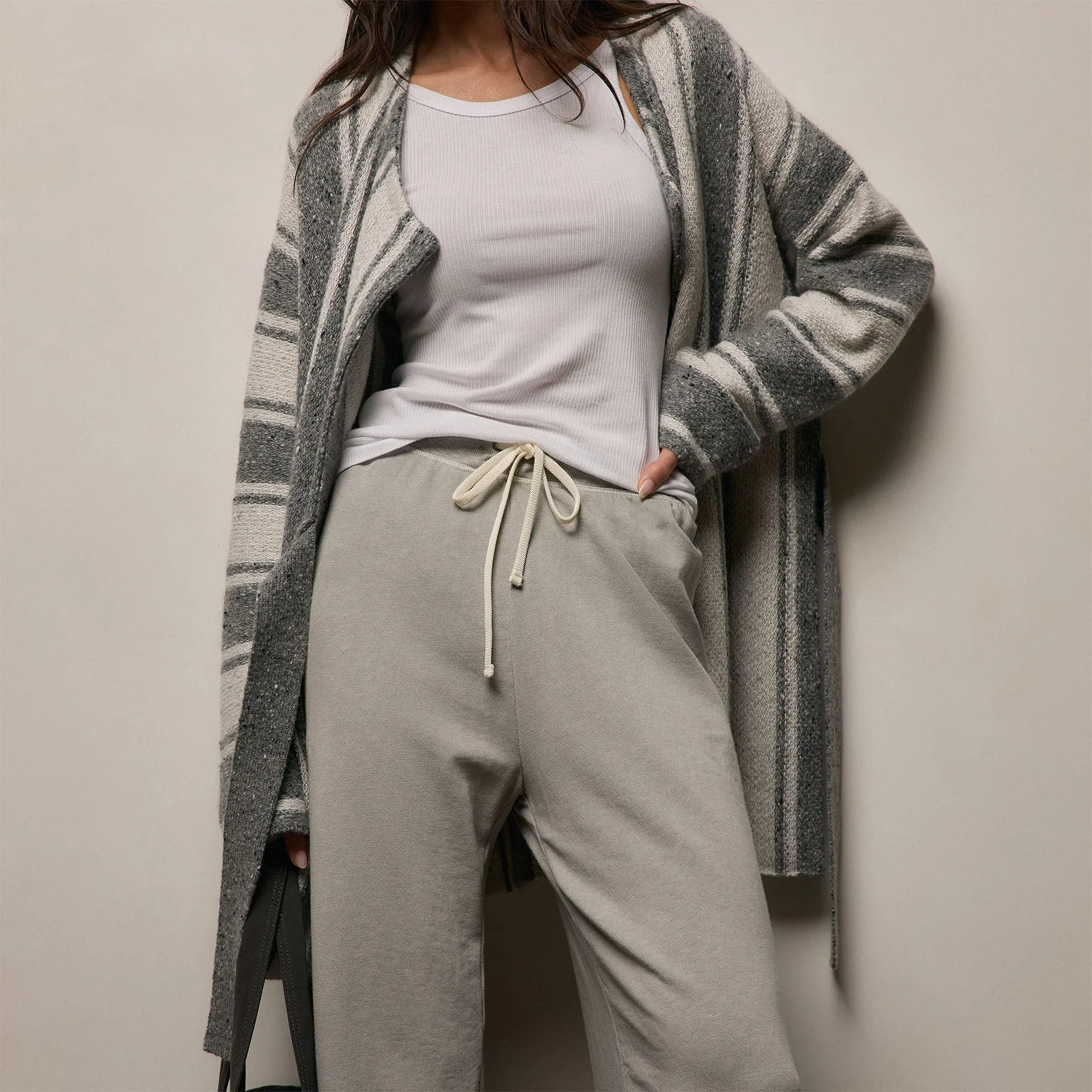 Vintage French Terry Wide Leg Sweatpant - Fog Pigment sold by James Perse product image thumbnail 3