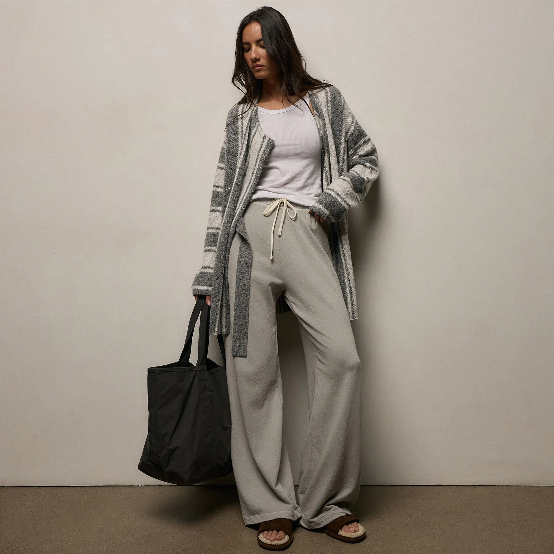 Vintage French Terry Wide Leg Sweatpant - Fog Pigment sold by James Perse product image thumbnail 5