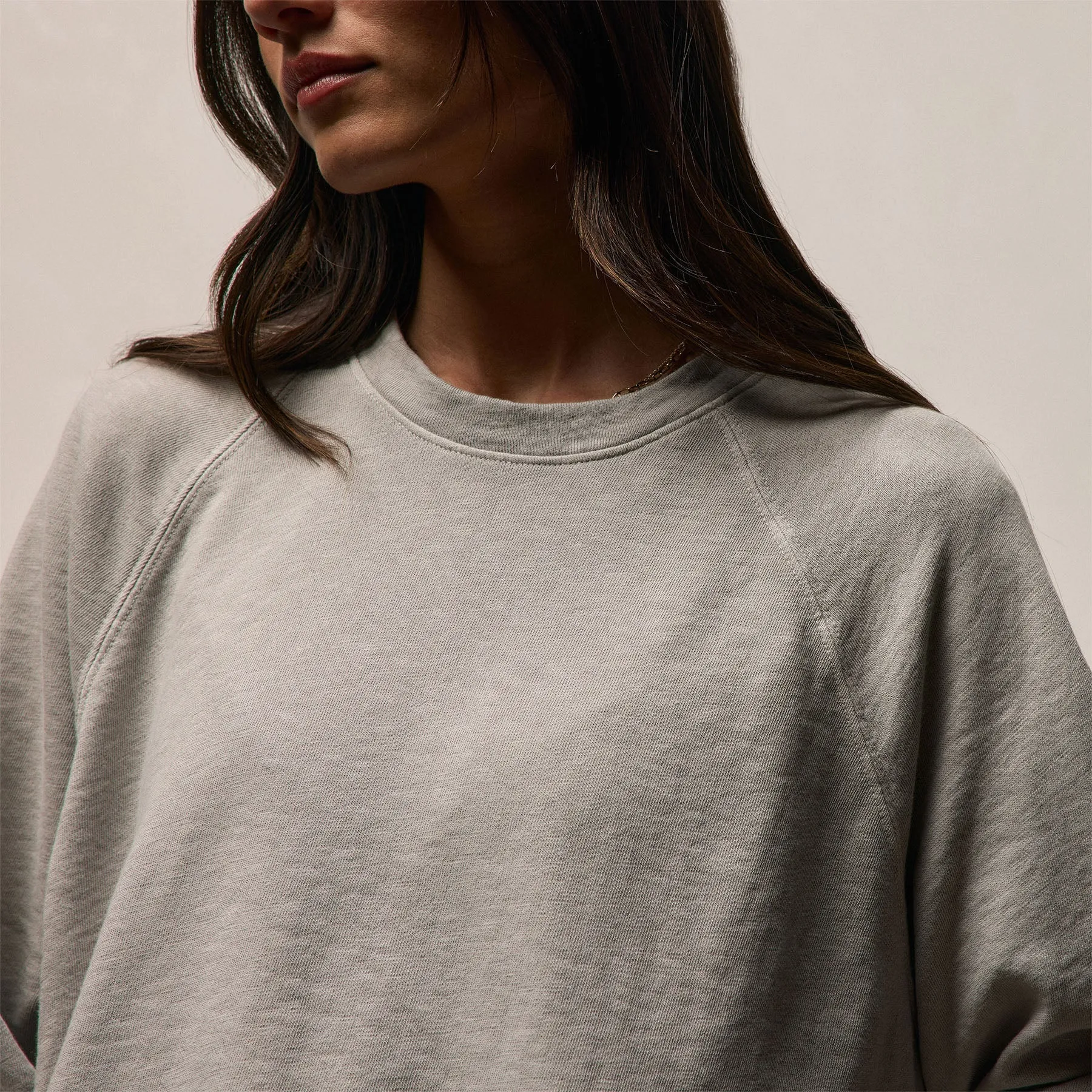 Vintage French Terry Relaxed Sweatshirt - Fog Pigment sold by James Perse product image thumbnail 3