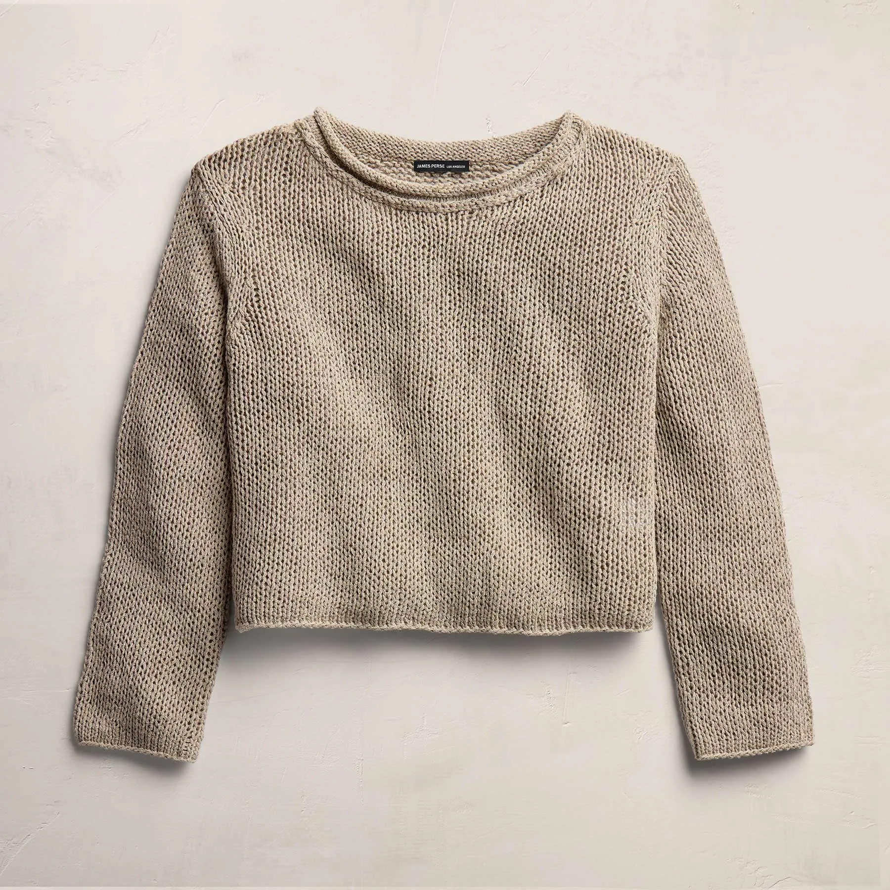 Cotton Linen Pullover Sweater - Overcast sold by James Perse product image thumbnail 2