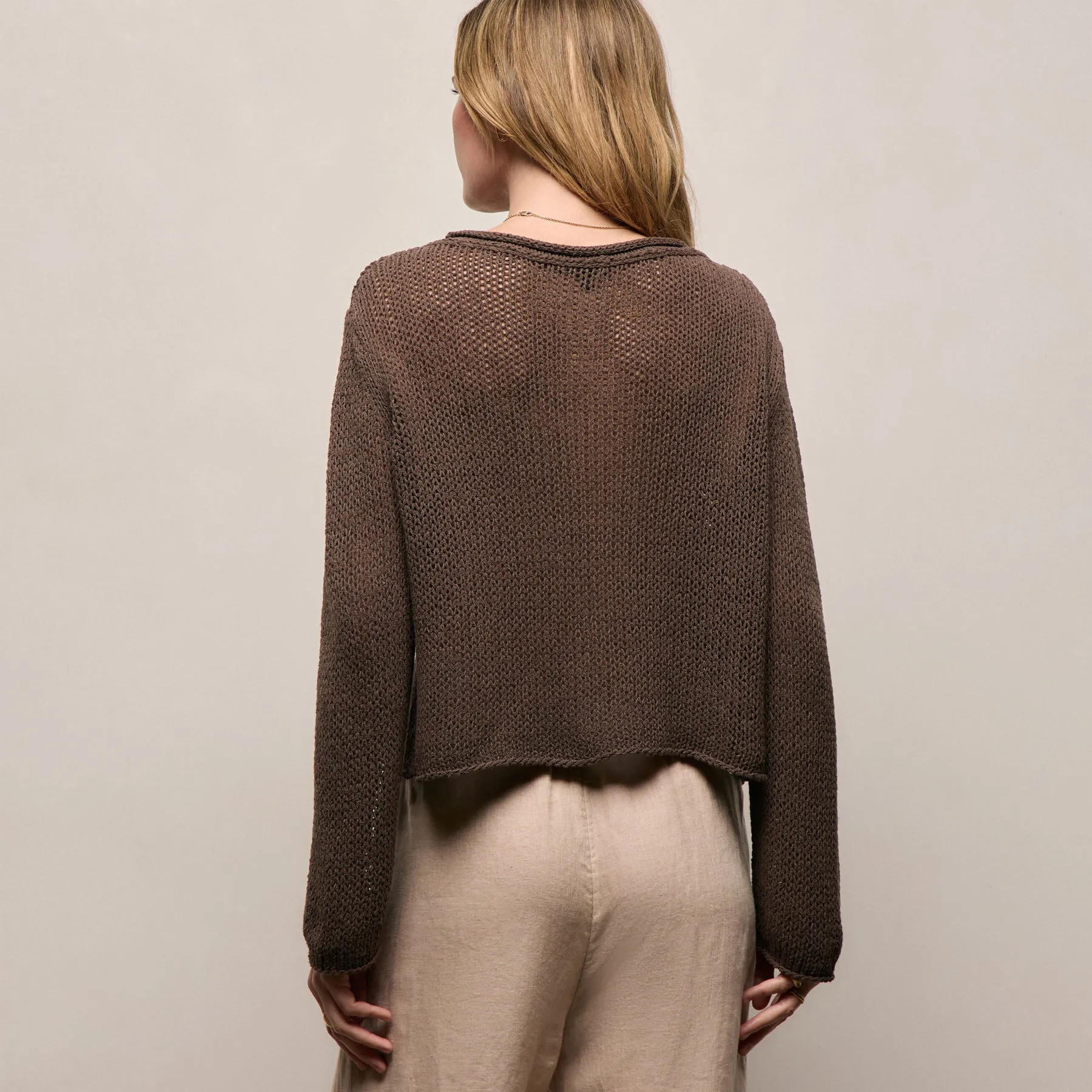 Cotton Linen Pullover Sweater - Storm sold by James Perse product image thumbnail 5