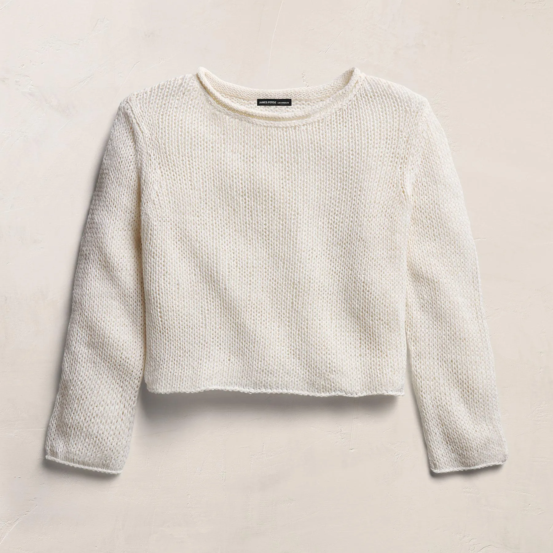 Cotton Linen Pullover Sweater - Off White sold by James Perse product image thumbnail 2