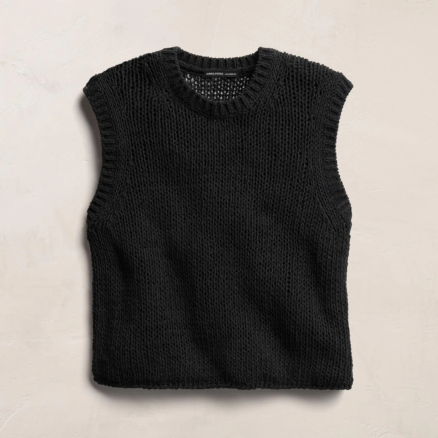 Cotton Linen Sweater Tank - Black sold by James Perse product image thumbnail 2