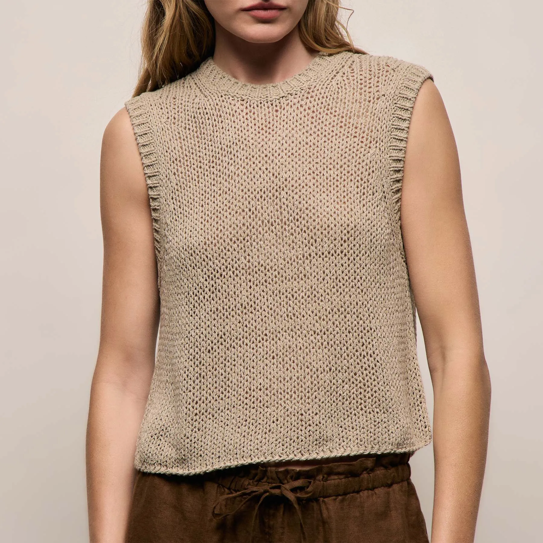 Cotton Linen Sweater Tank - Overcast sold by James Perse product image thumbnail 5