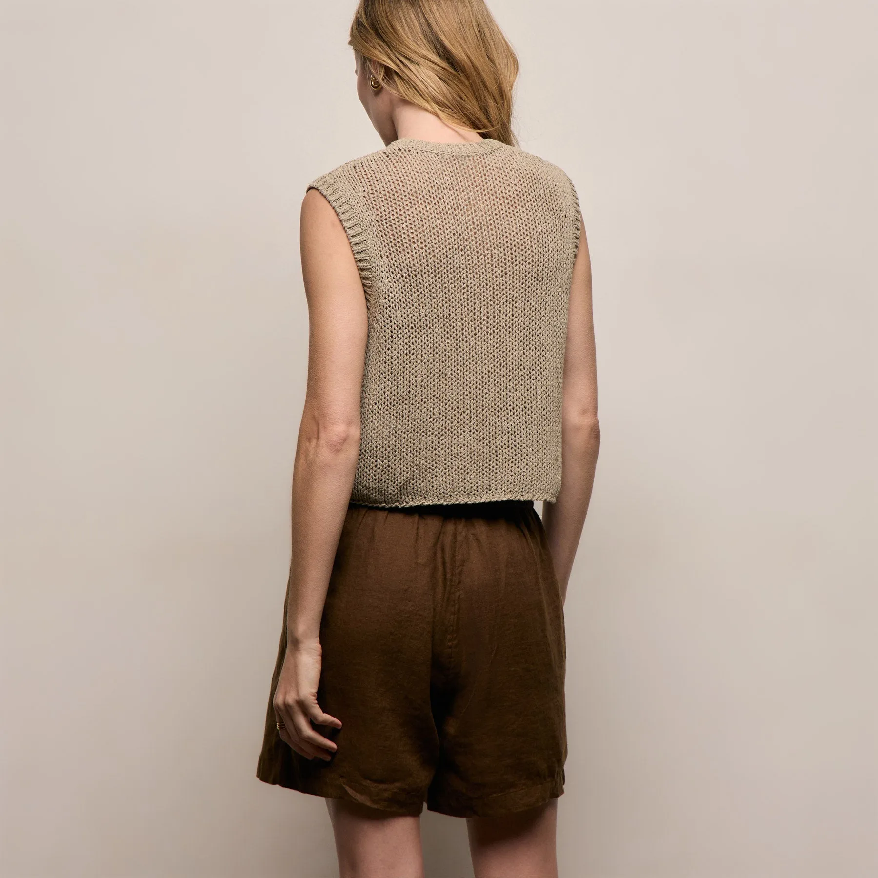 Cotton Linen Sweater Tank - Overcast sold by James Perse product image thumbnail 3
