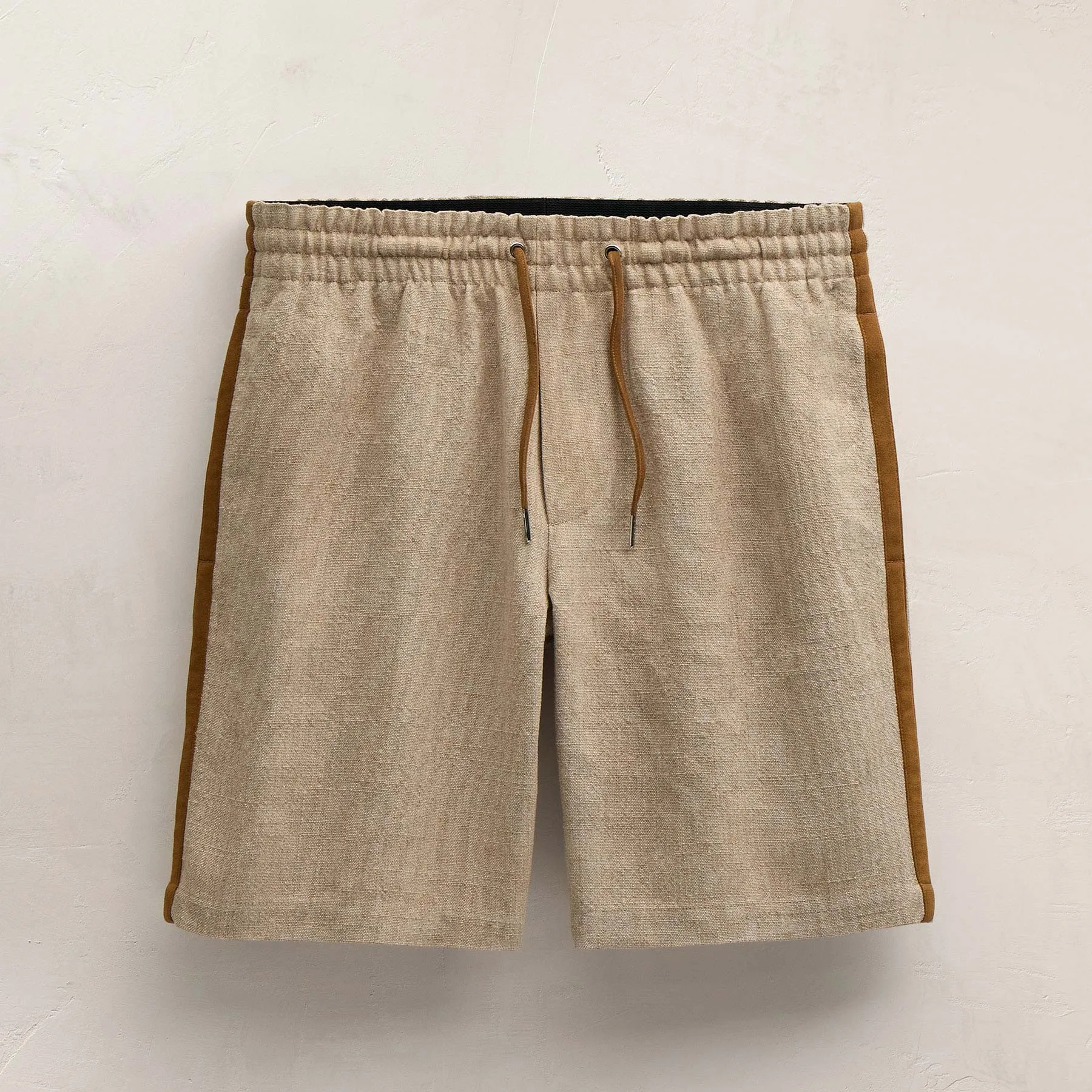 Suede Trimmed Track Pant - Natural/Tobacco sold by James Perse