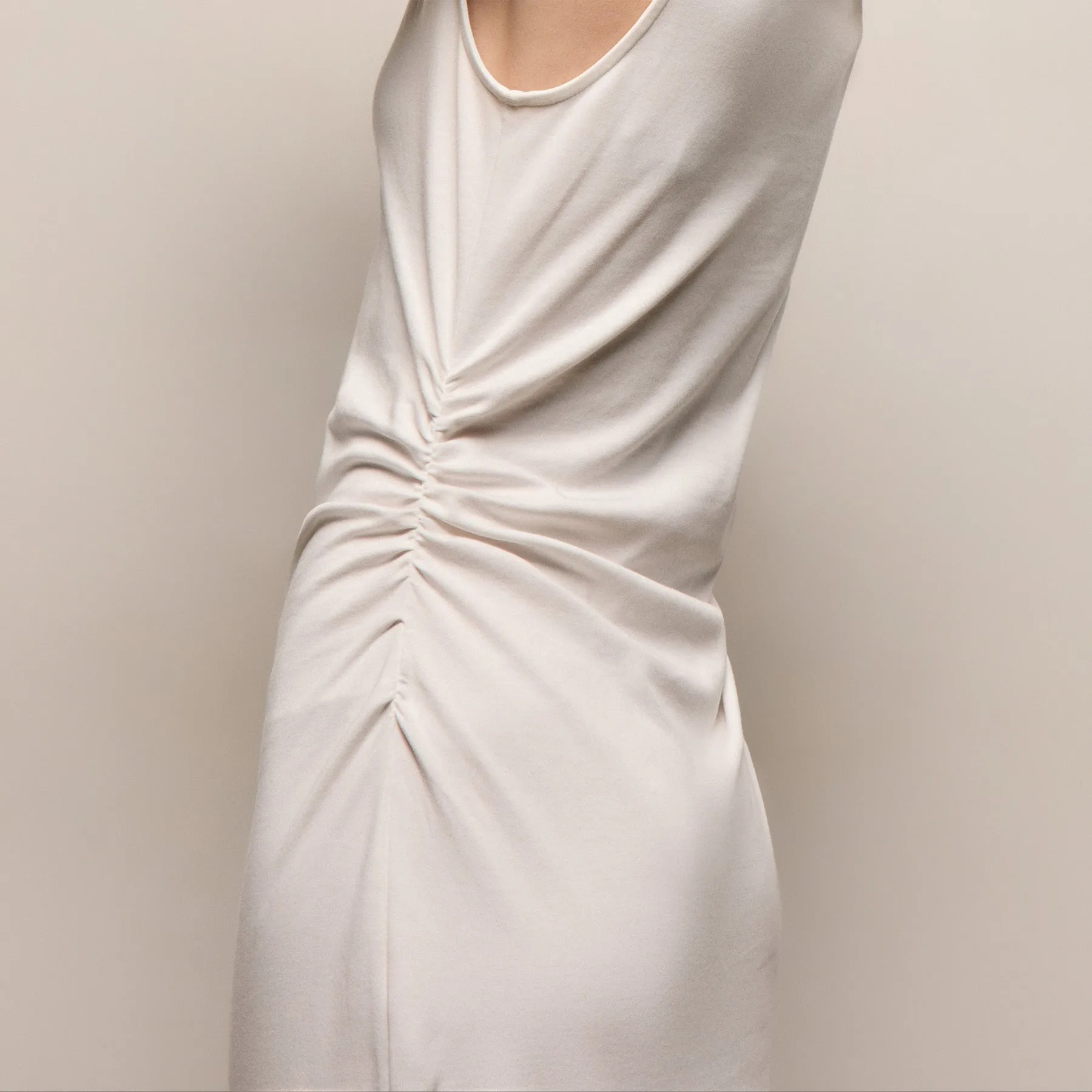 Cotton Jersey Tank Dress - Off White sold by James Perse product image thumbnail 3