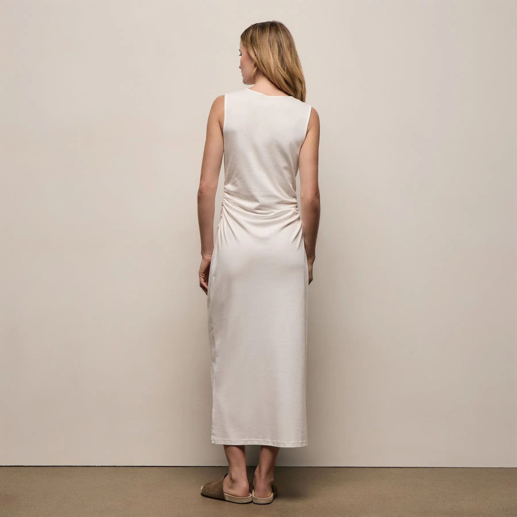 Cotton Jersey Tank Dress - Off White sold by James Perse product image thumbnail 5