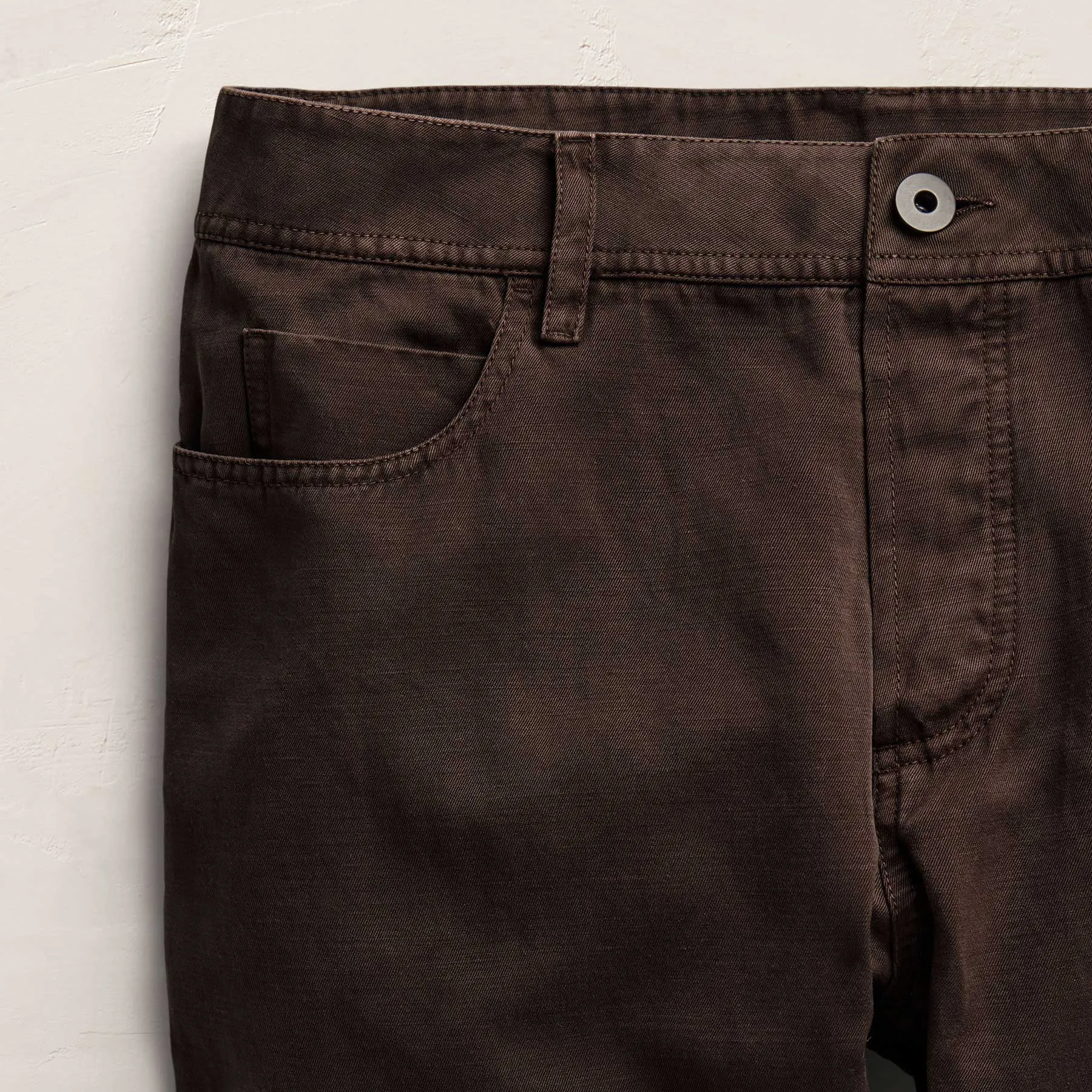 Classic Cotton Linen Twill Pant - Bark Pigment sold by James Perse product image thumbnail 5