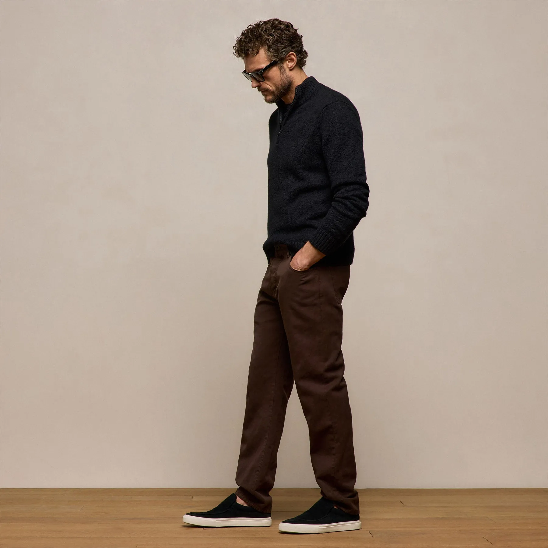 Classic Cotton Linen Twill Pant - Bark Pigment sold by James Perse product image thumbnail 4