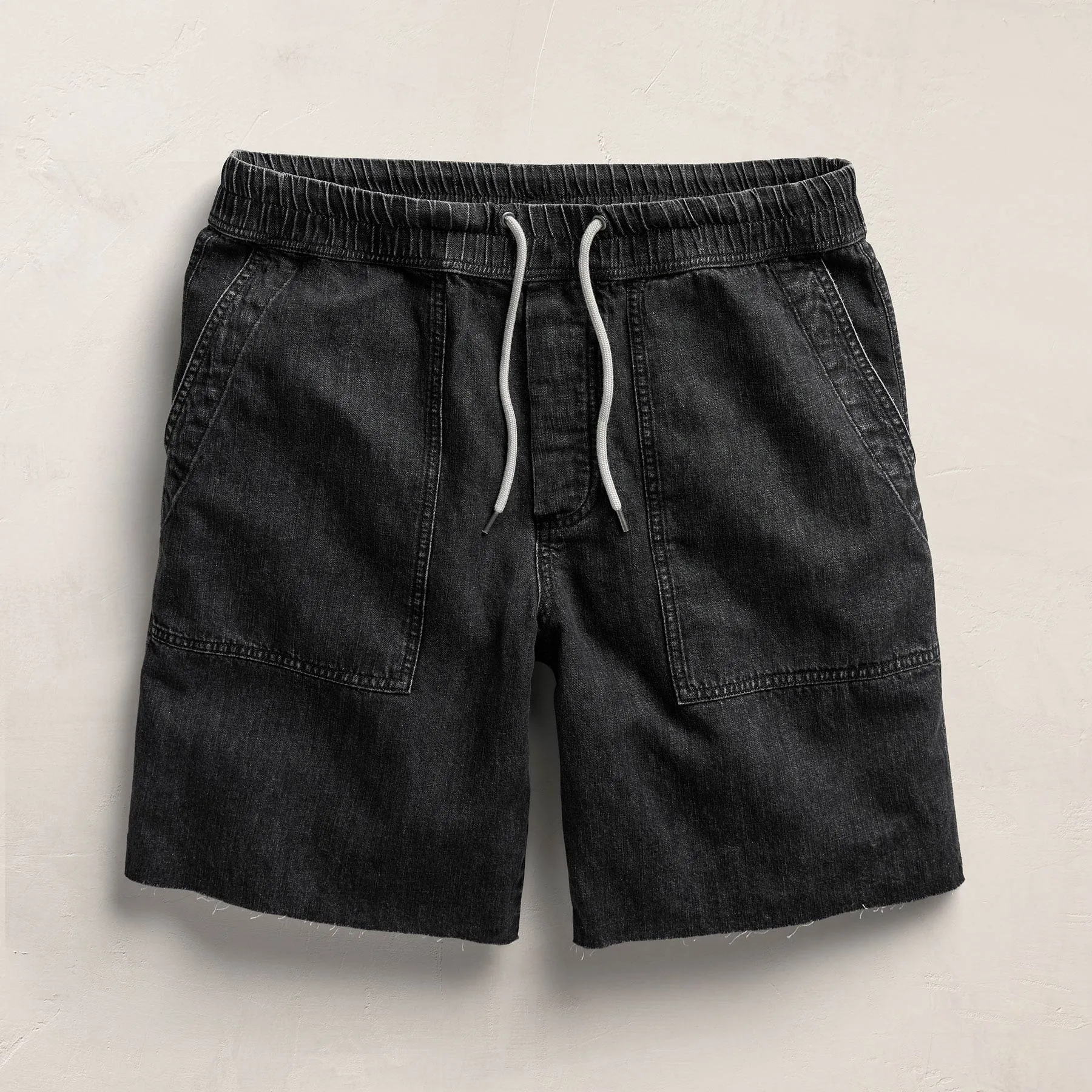 Linen Denim Drawstring Short - Black Wash sold by James Perse
