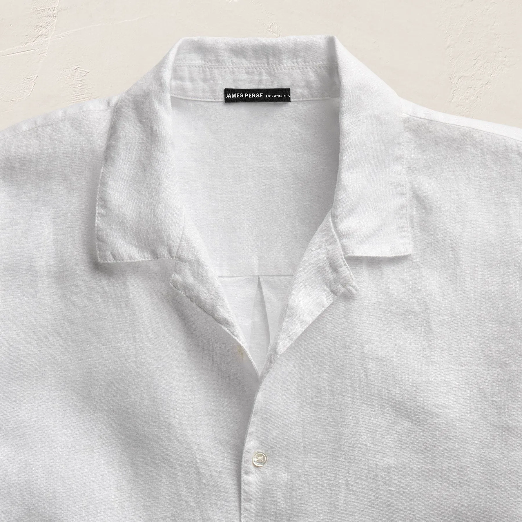 Lightweight Linen Short Sleeve Shirt - White sold by James Perse product image thumbnail 5