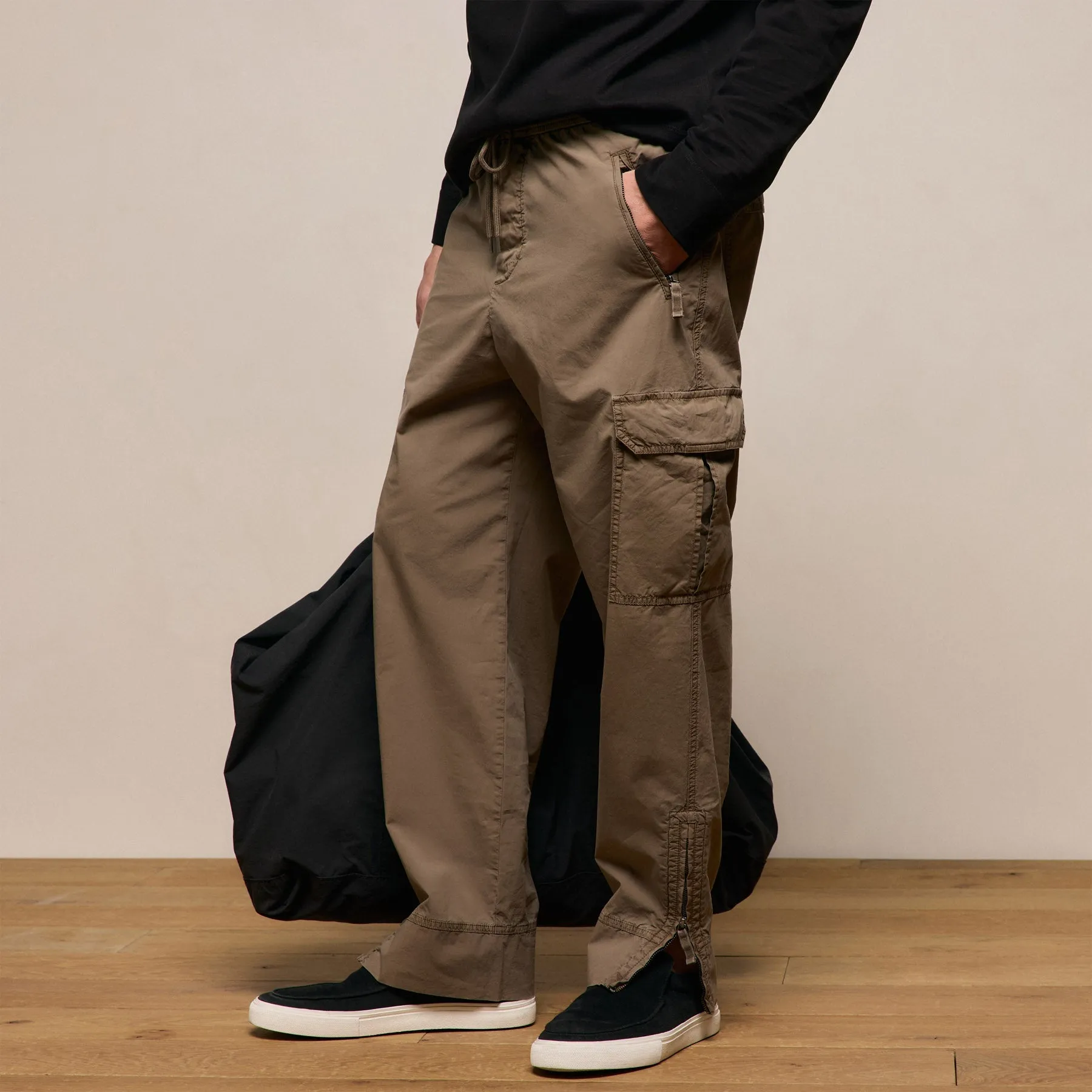 Parachute Poplin Cargo - Light Olive Pigment sold by James Perse product image thumbnail 4