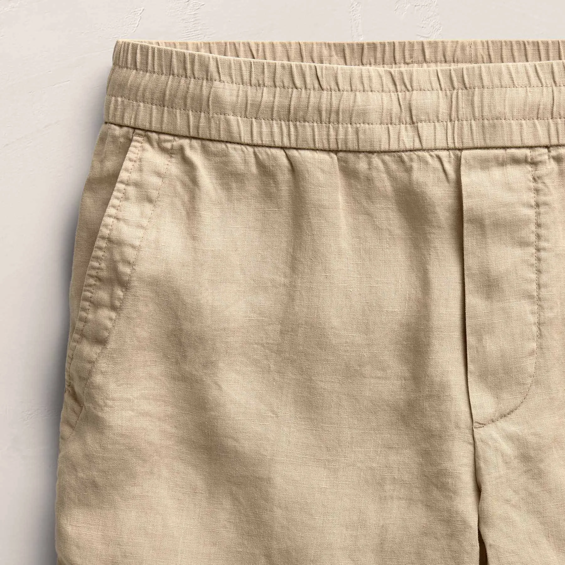 Lightweight Linen Relaxed Short - Light Khaki Pigment sold by James Perse product image thumbnail 5