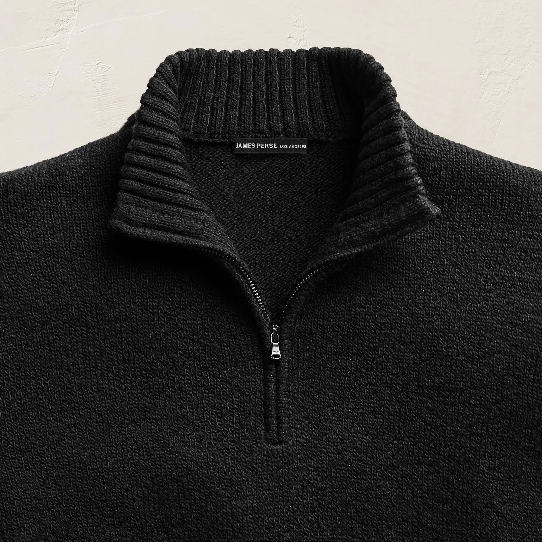 Stretch Cotton Knit Pullover - Black sold by James Perse product image thumbnail 4