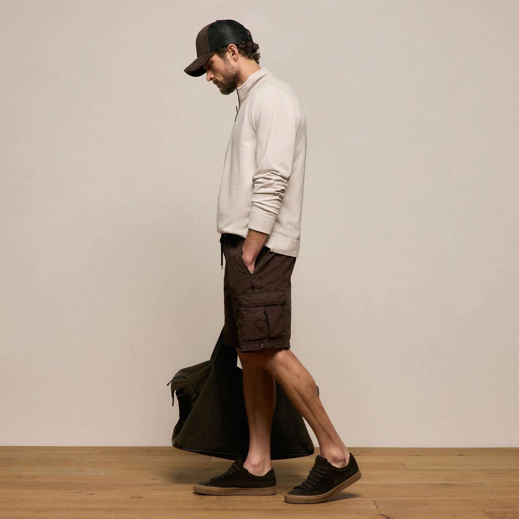 Parachute Poplin Cargo Short - Bark Pigment sold by James Perse product image thumbnail 4