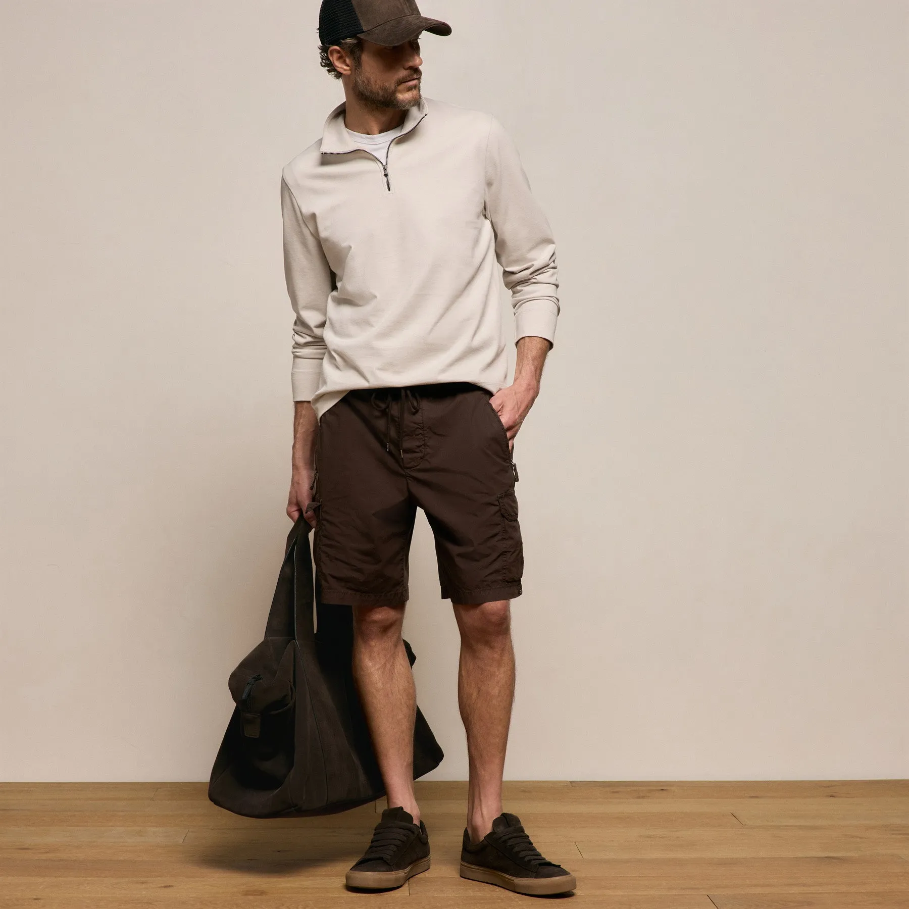 Parachute Poplin Cargo Short - Bark Pigment sold by James Perse product image thumbnail 5