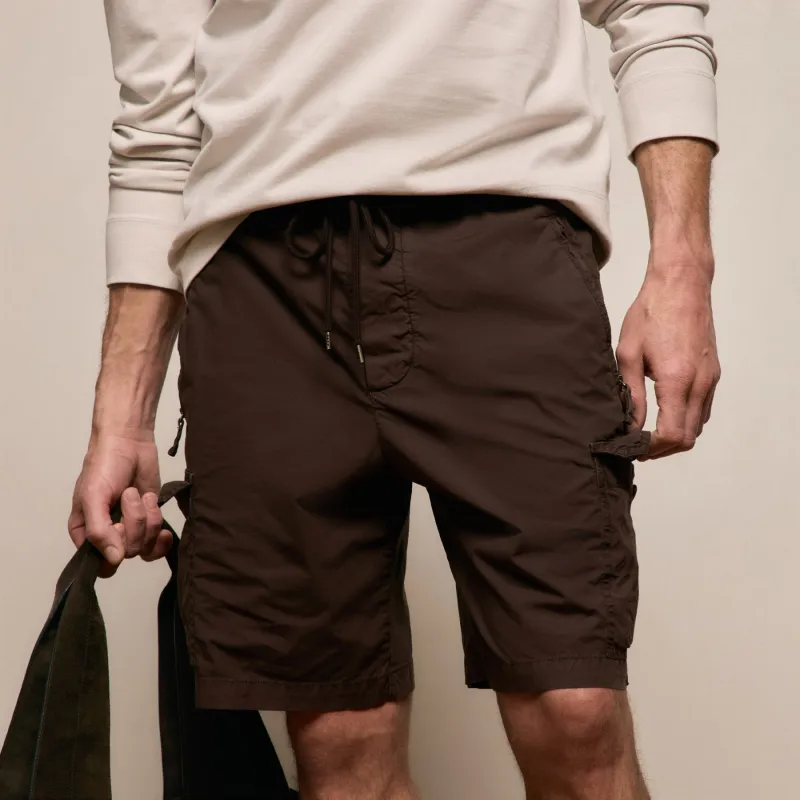 Parachute Poplin Cargo Short - Bark Pigment made by James Perse