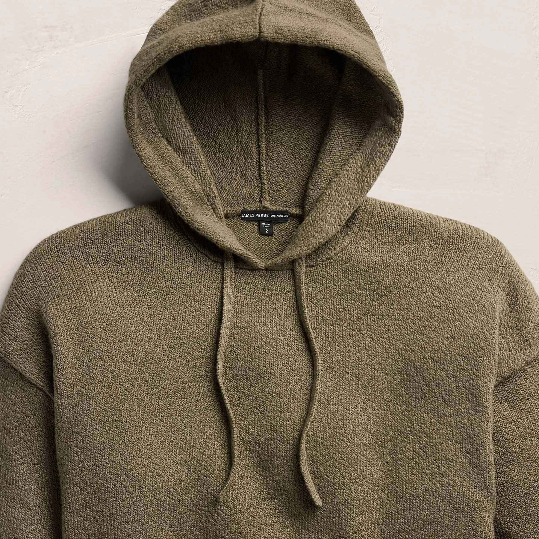 Stretch Cotton Hoodie - Light Olive sold by James Perse product image thumbnail 2