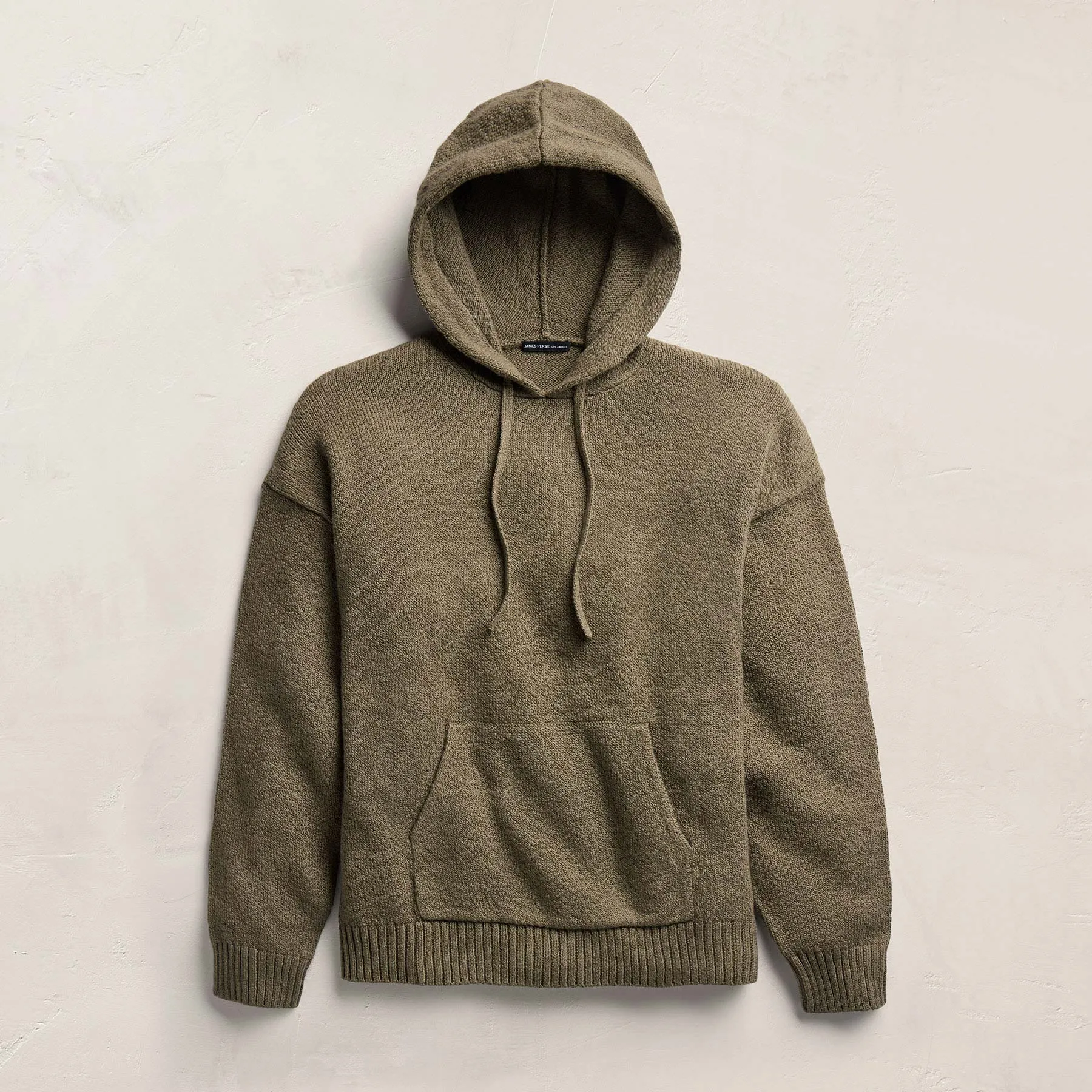 Stretch Cotton Hoodie - Light Olive sold by James Perse