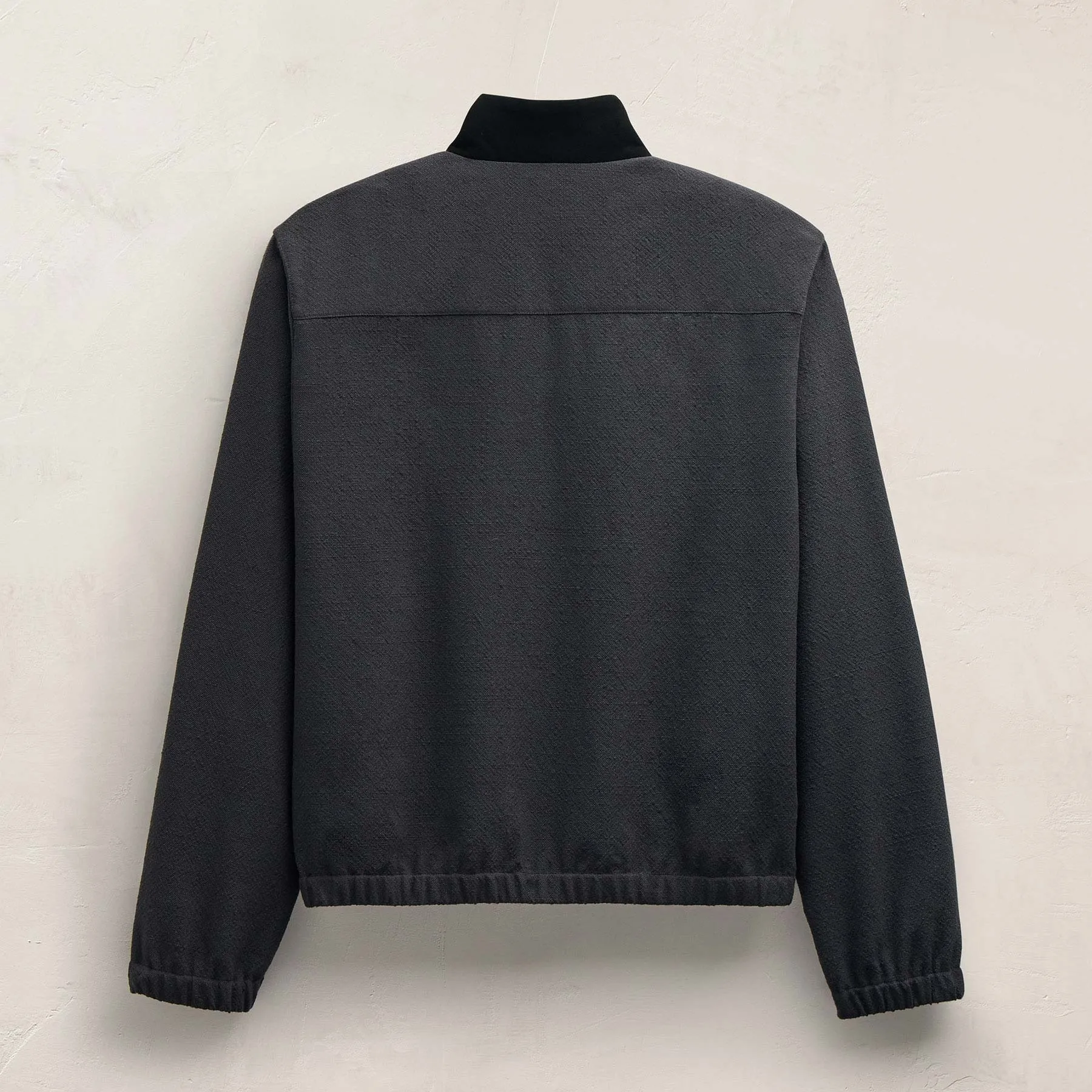 Suede Trimmed Track Jacket - Charcoal/Black sold by James Perse product image thumbnail 5