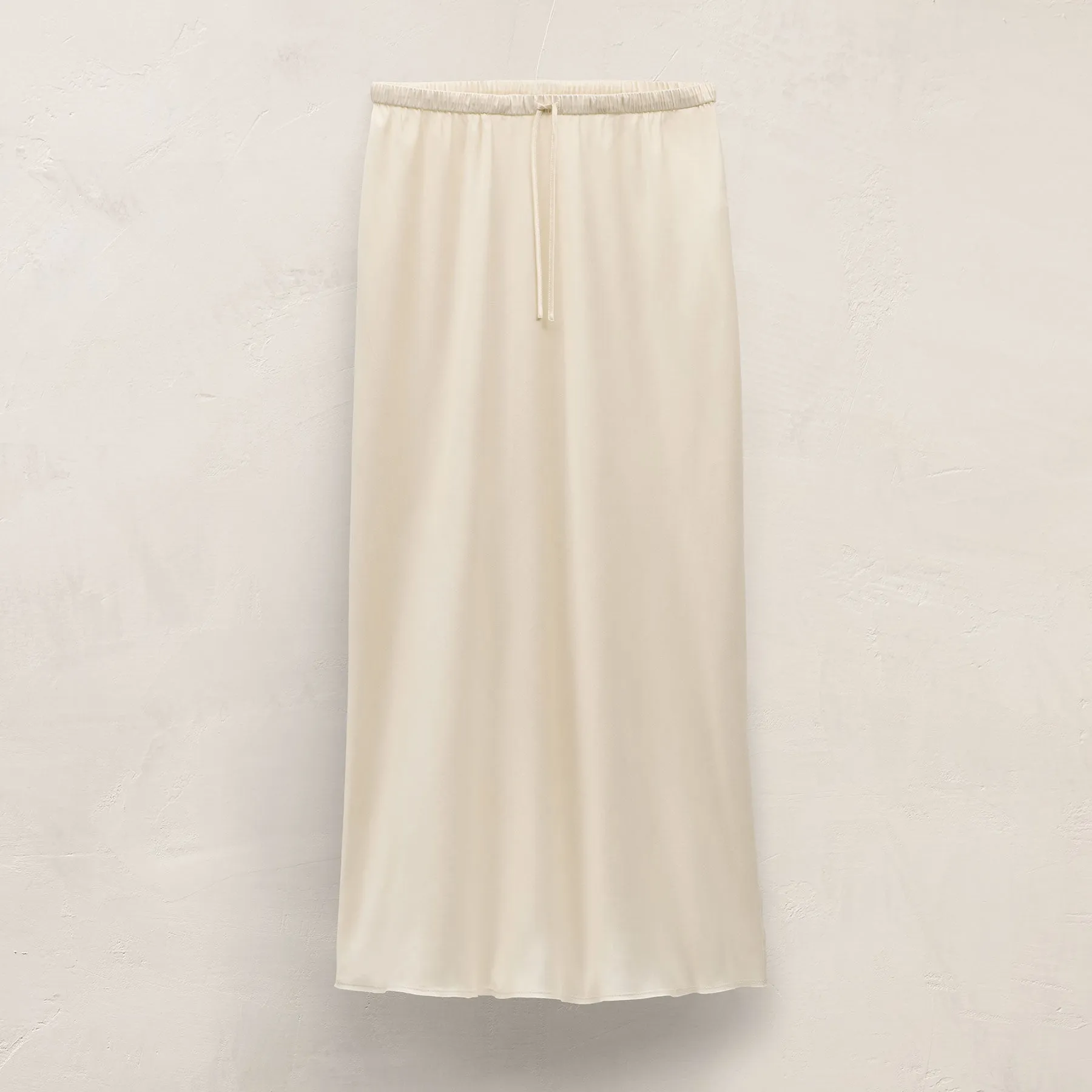 Silk Charmeuse Drawstring Skirt - Ivory sold by James Perse product image thumbnail 2