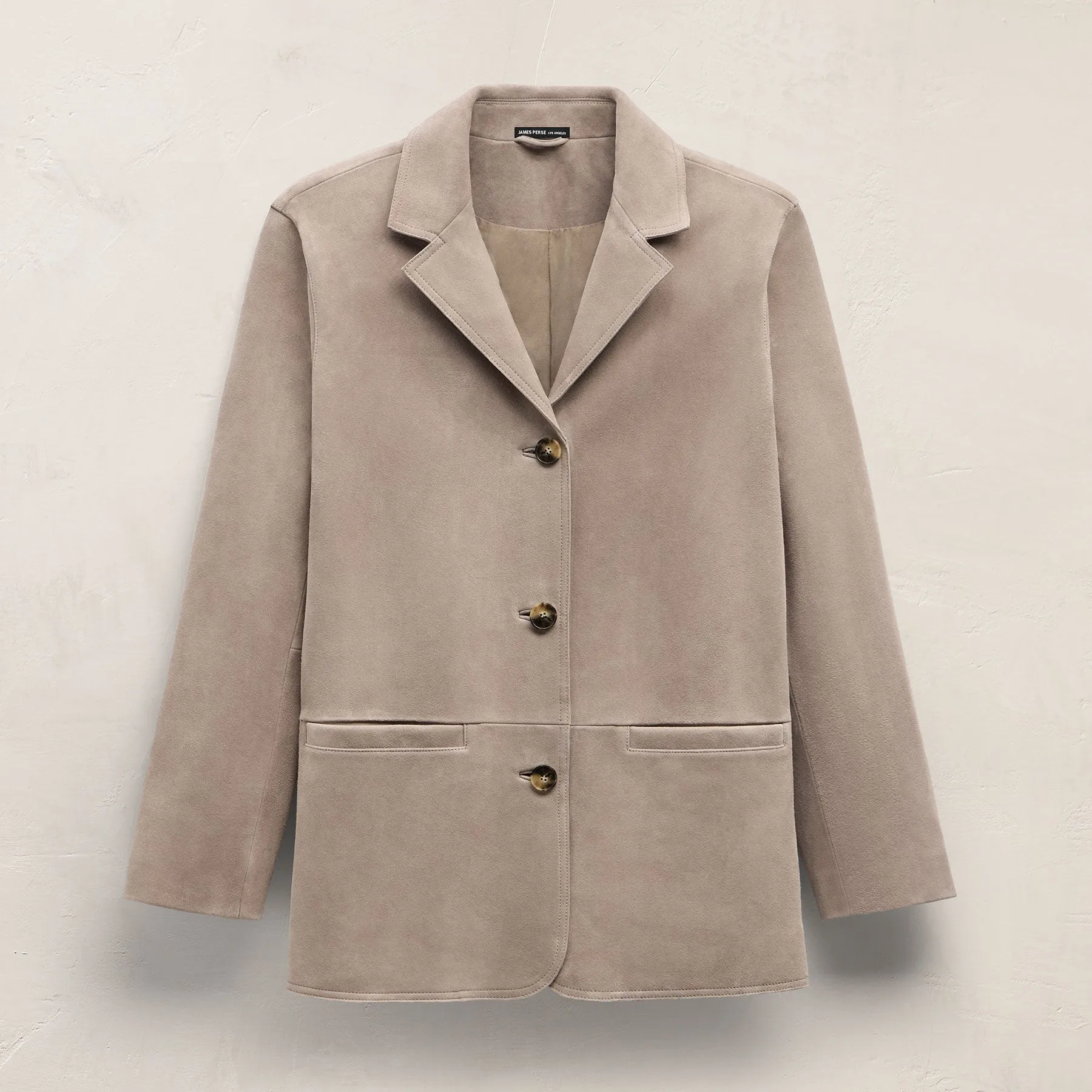 Relaxed Suede Blazer - Grout sold by James Perse product image thumbnail 2