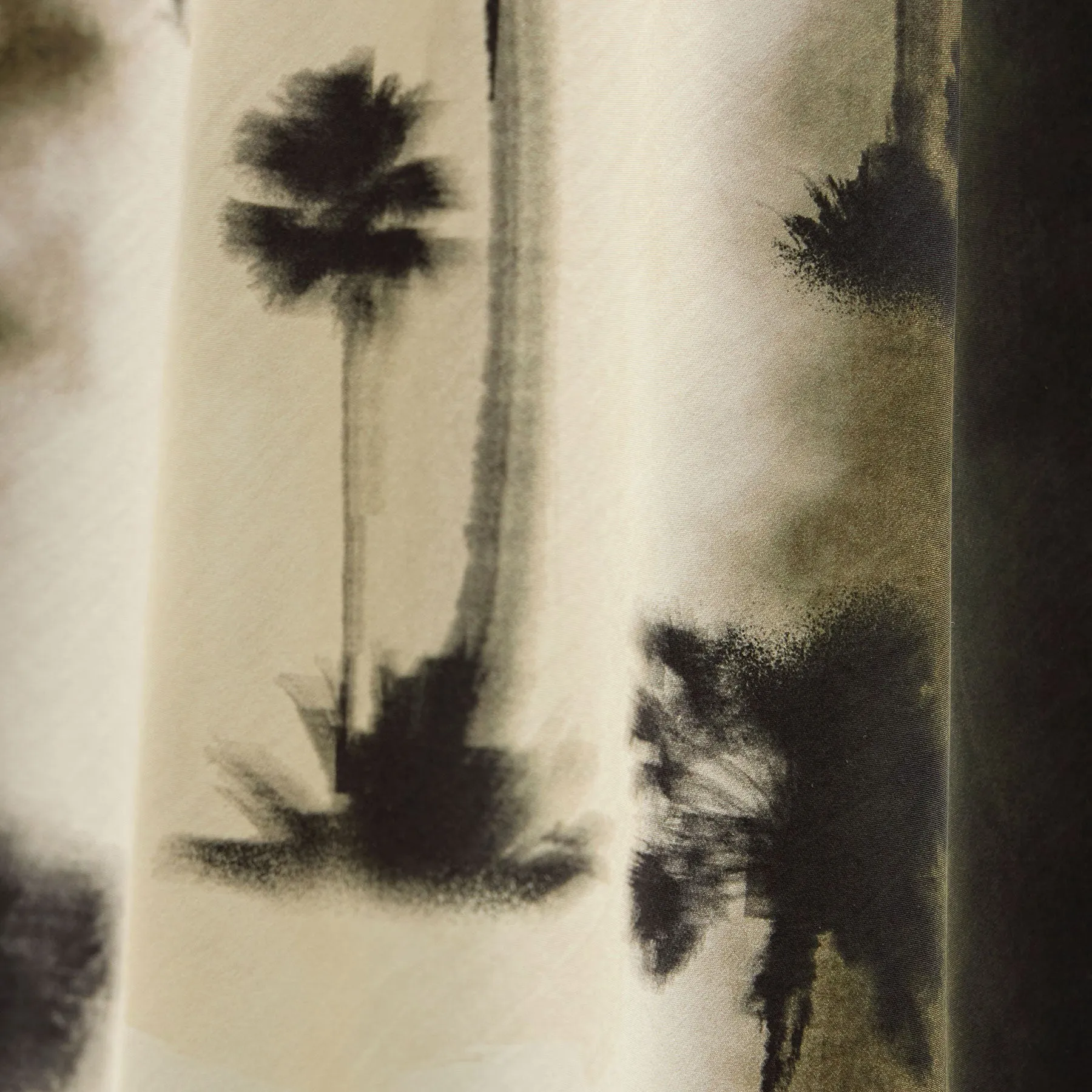 Printed Washed Silk Strappy Cami Dress - Ombre Palm Print sold by James Perse product image thumbnail 3