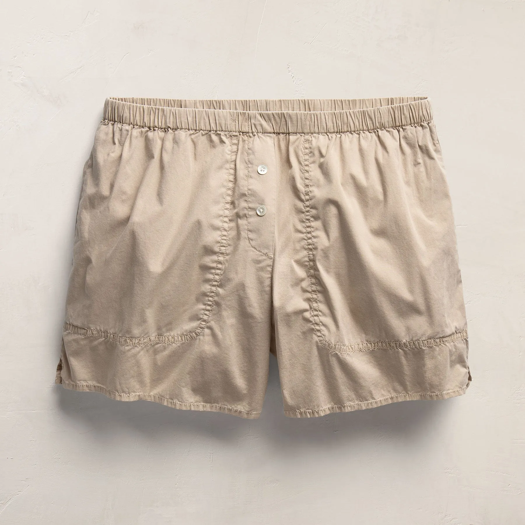 Stretch Poplin Boxer Short - Stone Pigment sold by James Perse