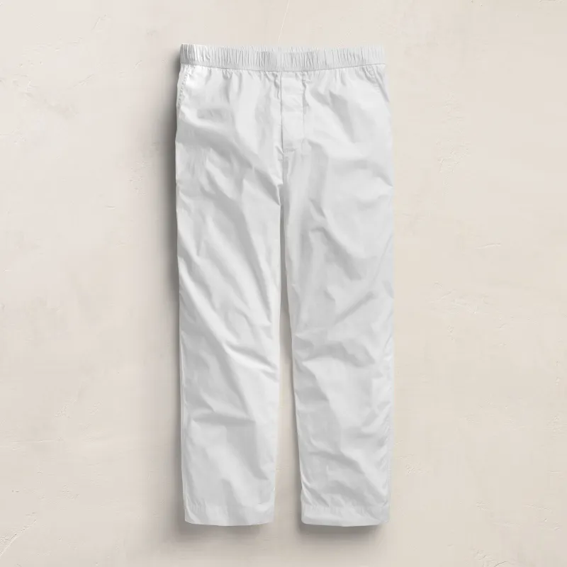 Stretch Poplin Drawstring Pant - White made by James Perse