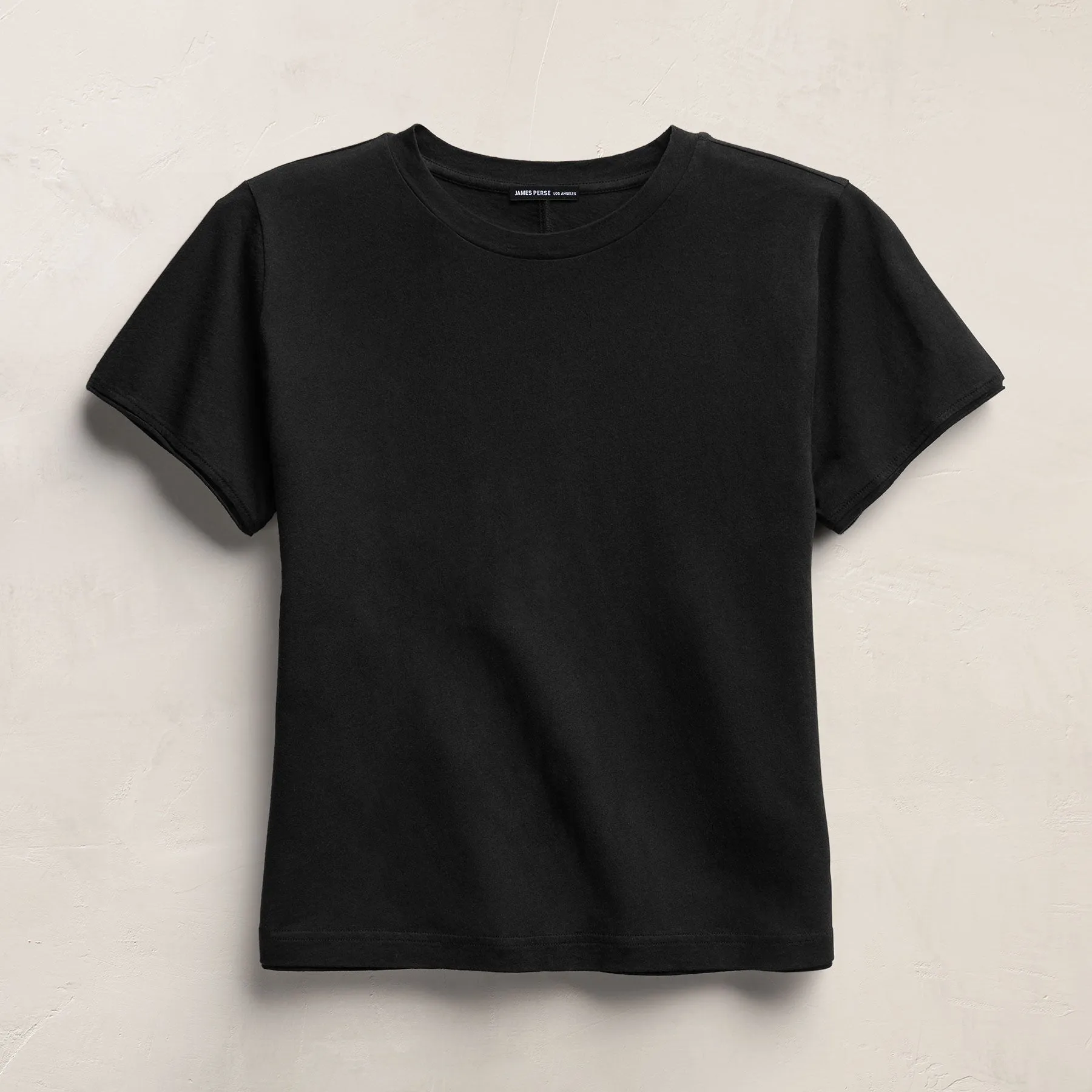 Cotton Cashmere Tee - Black sold by James Perse