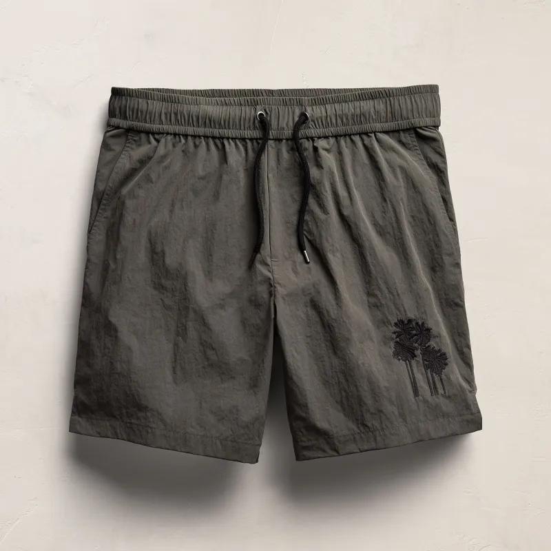 Palm Embroidered Boardshort - Granite made by James Perse