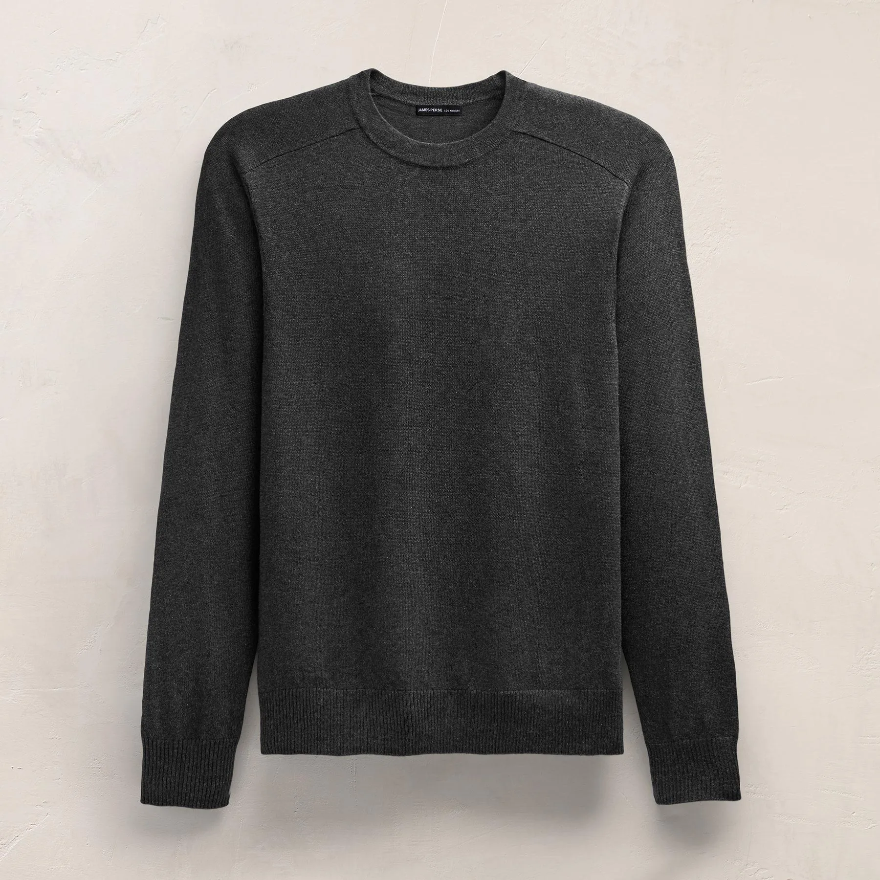 Organic Cotton Cashmere Raglan Crew - Coal sold by James Perse