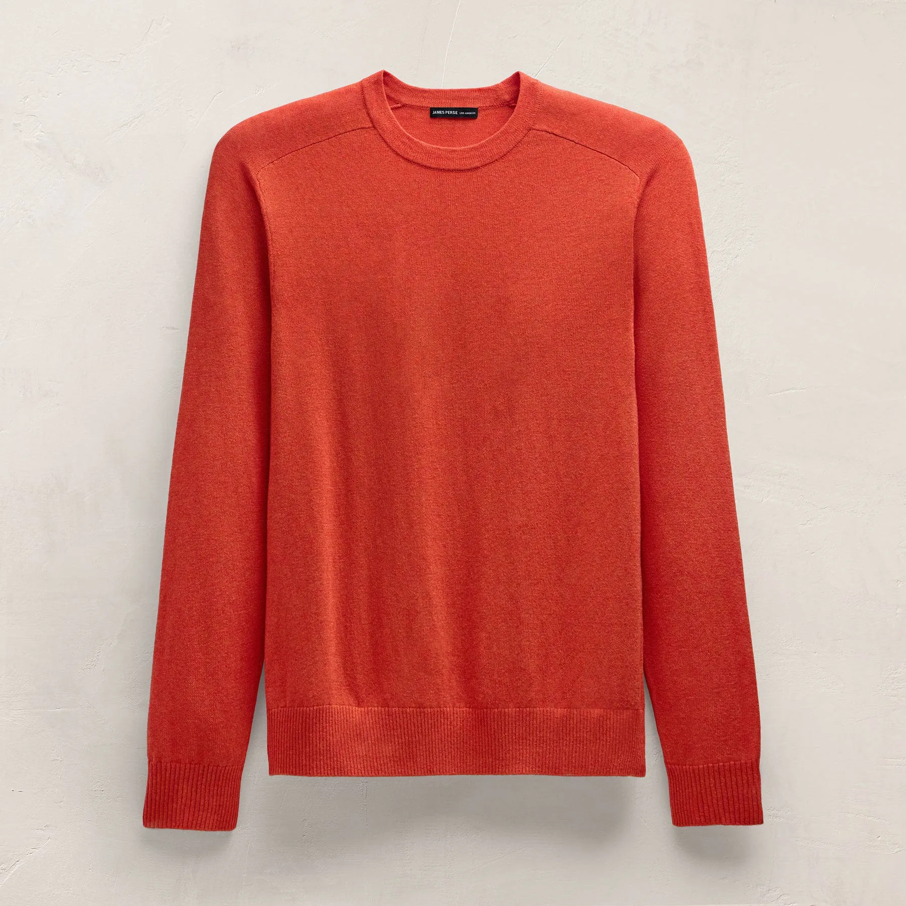 Organic Cotton Cashmere Raglan Crew - Blood Orange sold by James Perse