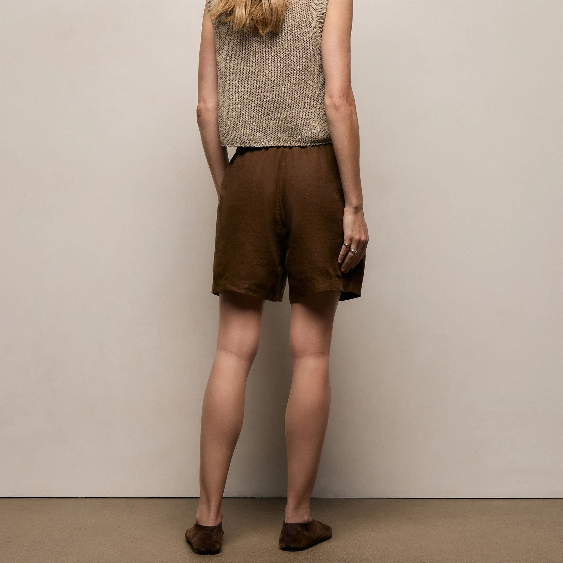 Linen Short - Cocoa sold by James Perse product image thumbnail 5