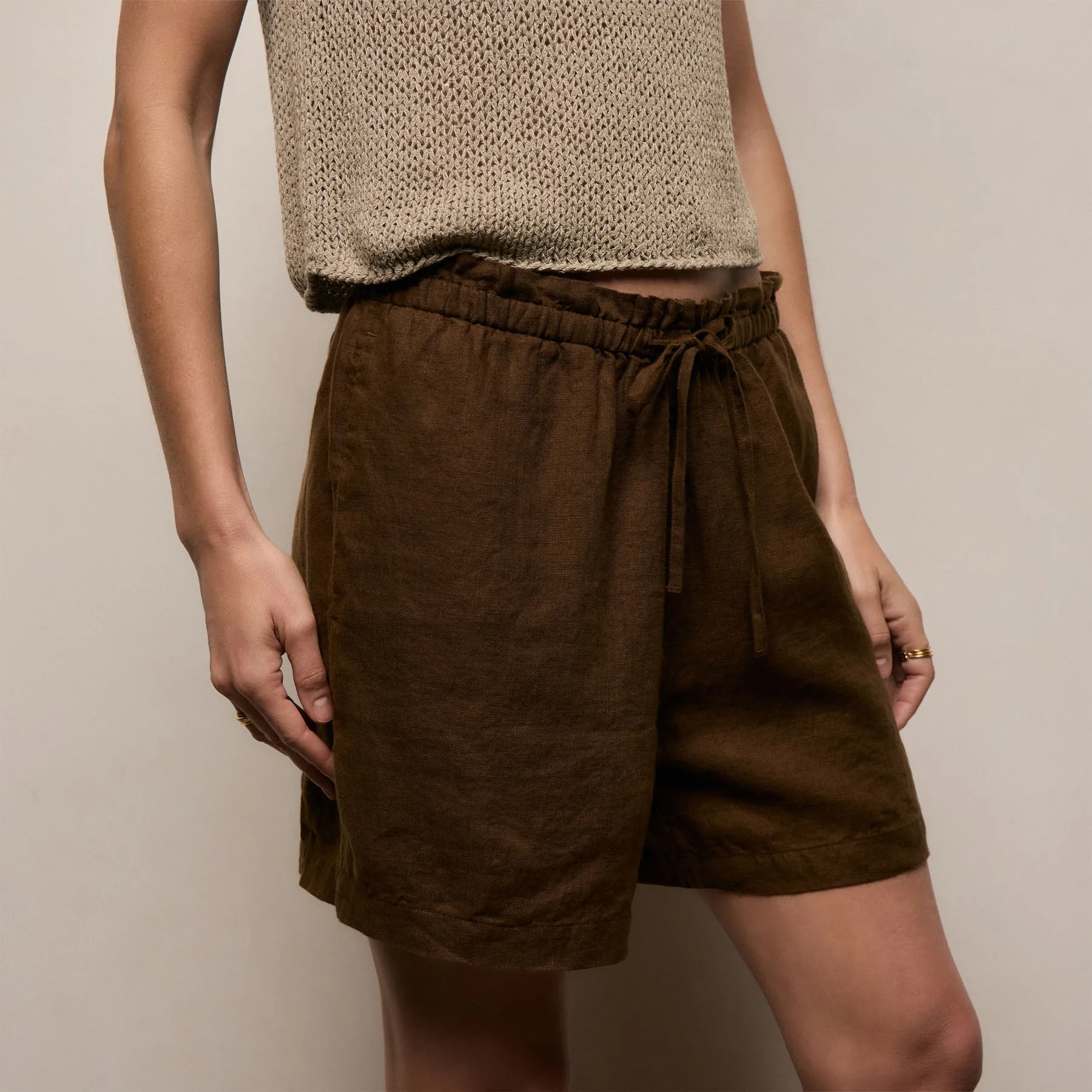 Linen Short - Cocoa sold by James Perse product image thumbnail 4