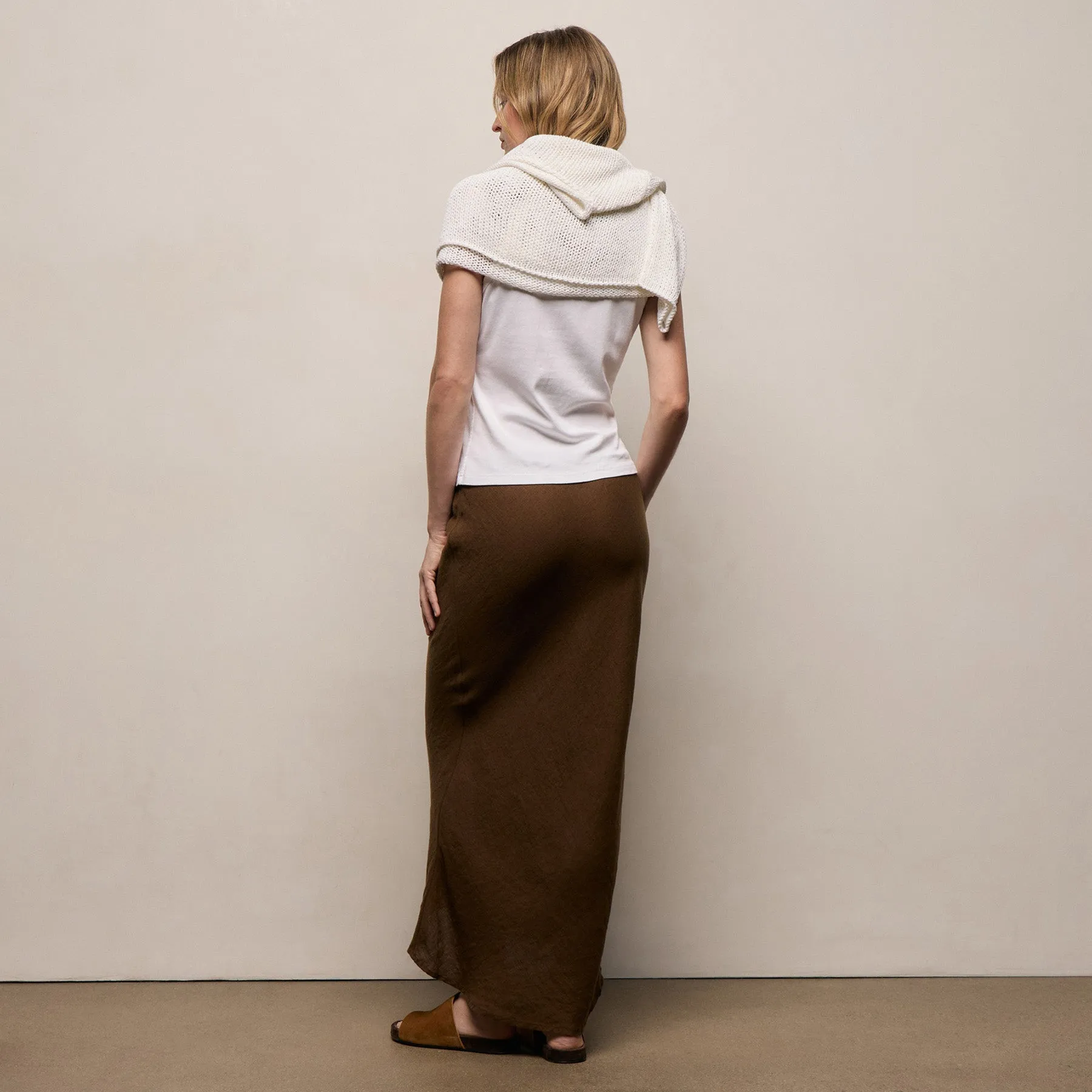 Linen Skirt - Cocoa sold by James Perse product image thumbnail 4