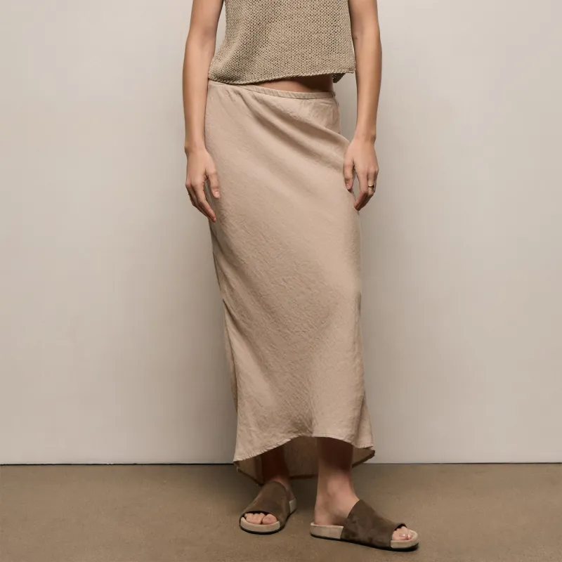 Linen Skirt - Stone made by James Perse