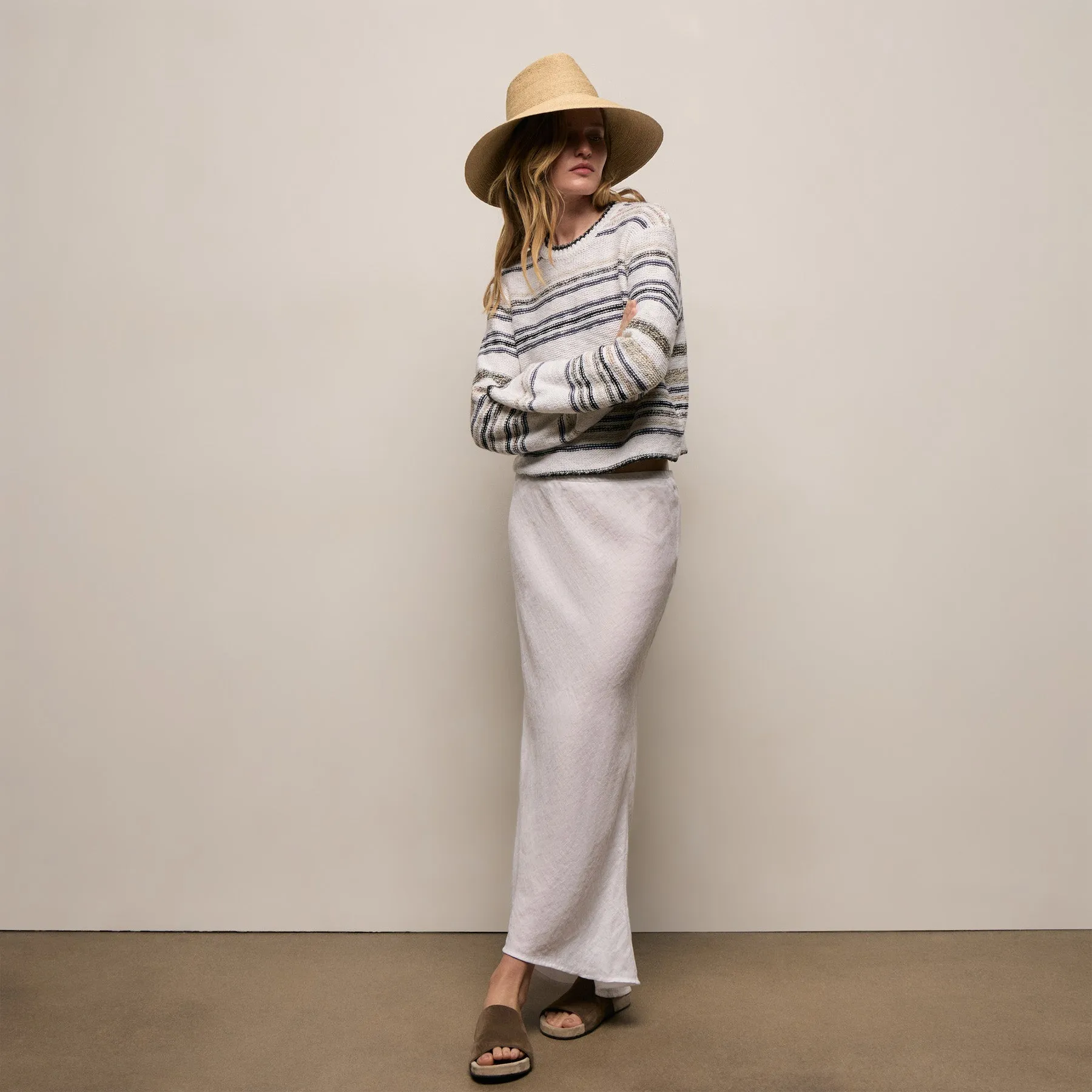 Linen Skirt - White sold by James Perse