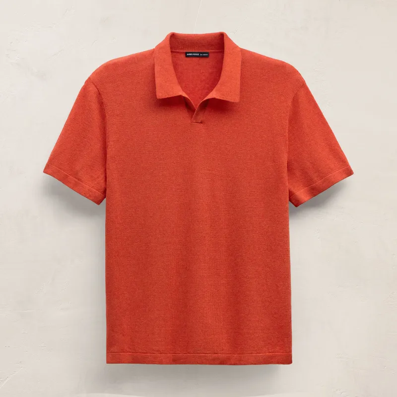 Cotton Cashmere Polo - Blood Orange made by James Perse