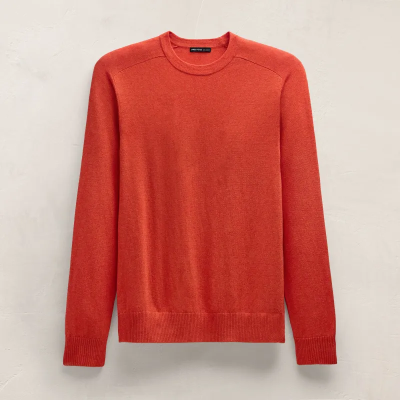 Cotton Cashmere Raglan Crew - Blood Orange made by James Perse