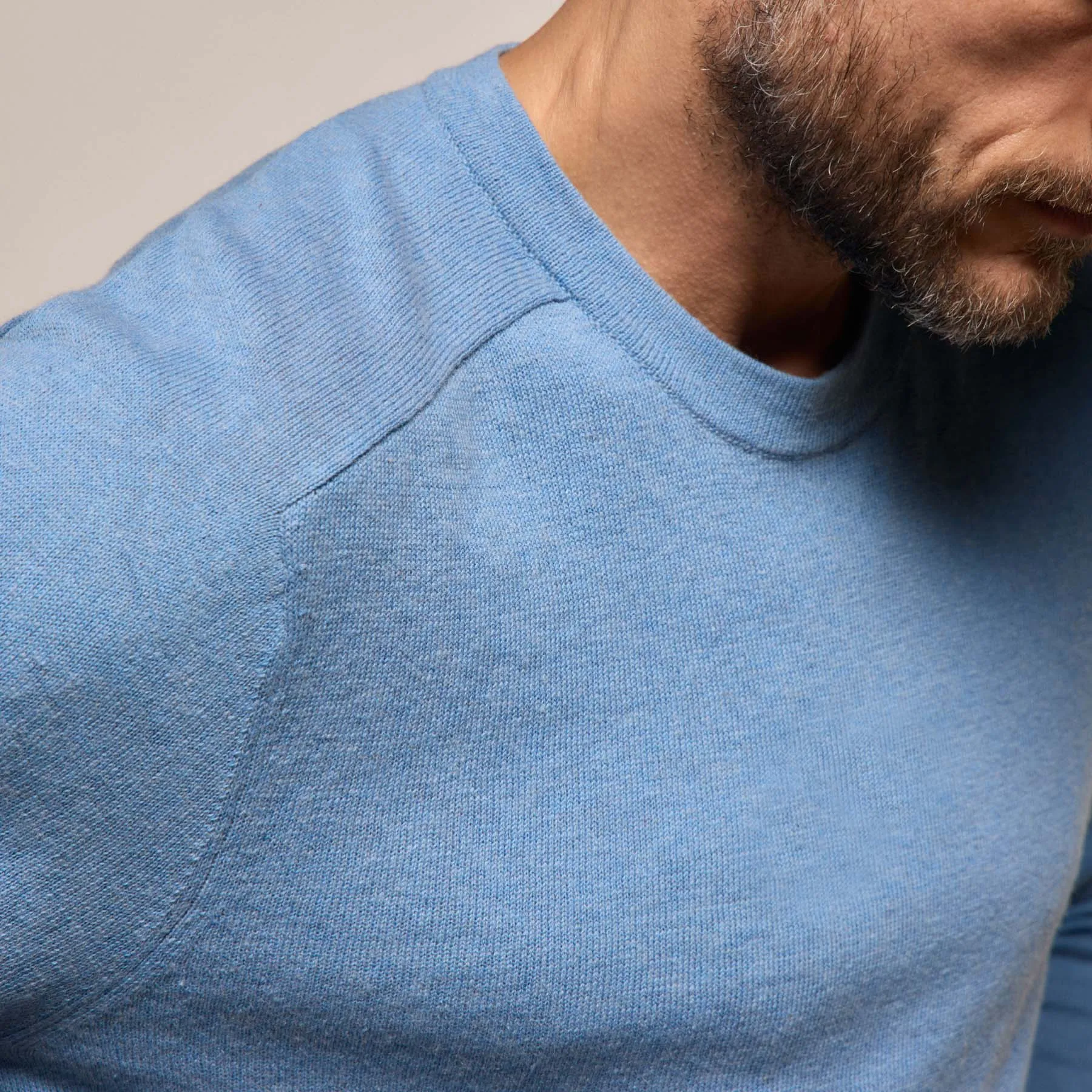 Cotton Cashmere Raglan Crew - Denim sold by James Perse product image thumbnail 4