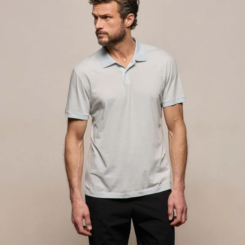 Luxe Lotus Jersey Polo - Memory made by James Perse